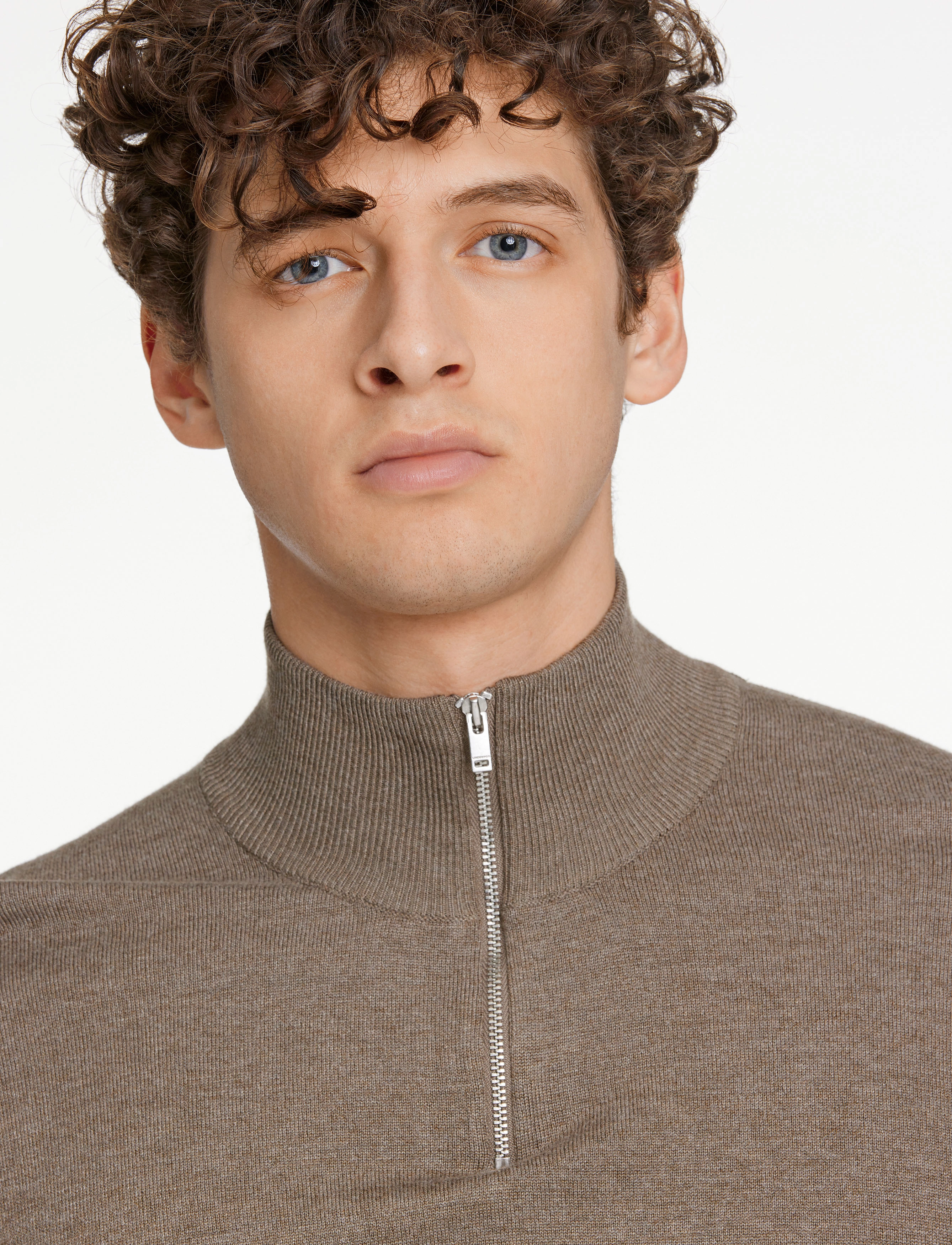 Lindbergh Ecovero Half Zip L/S Knit stickade tröjor herr – bild 8