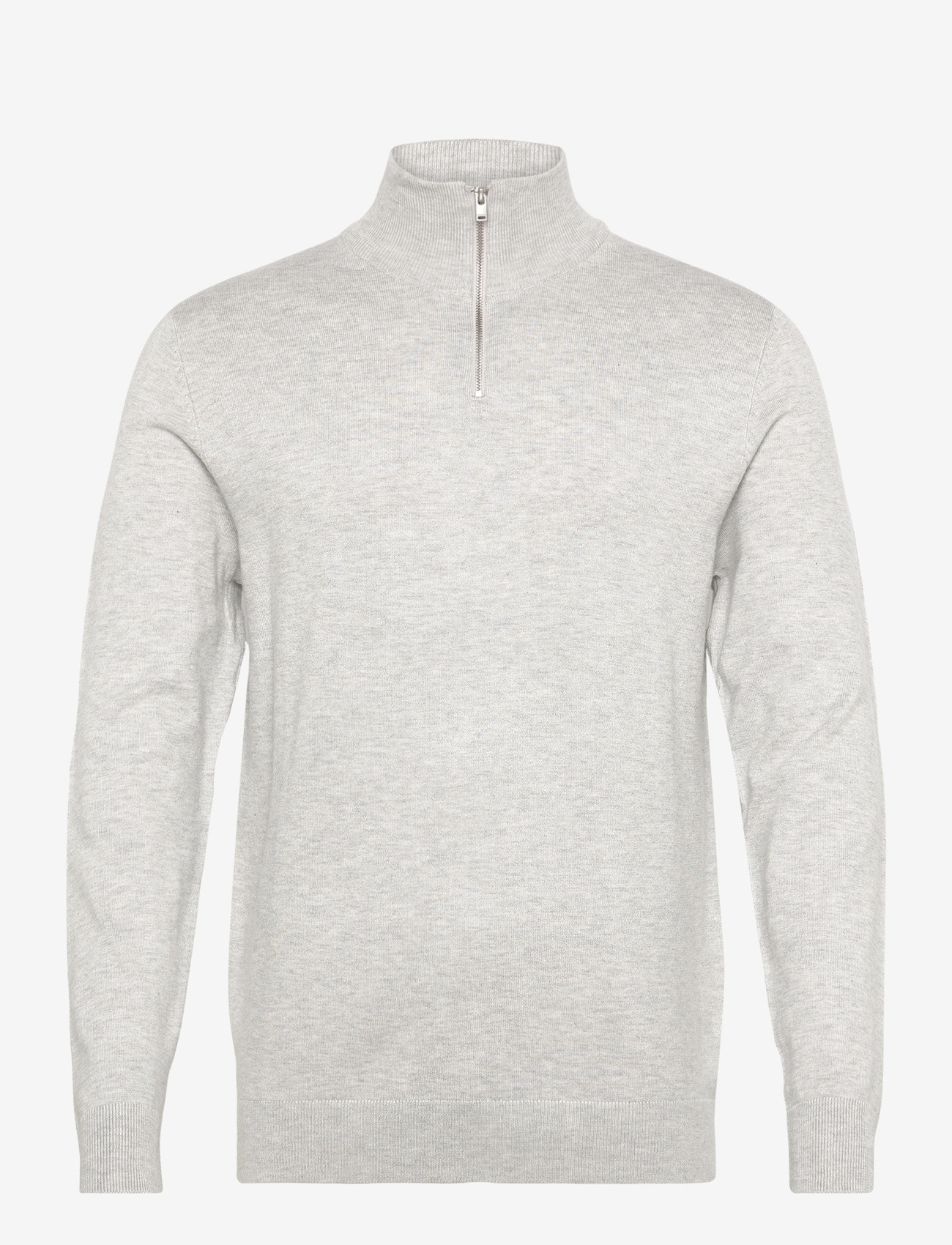 Lindbergh - Half zip mélange knit - half zip jumpers - fair grey mel - 0