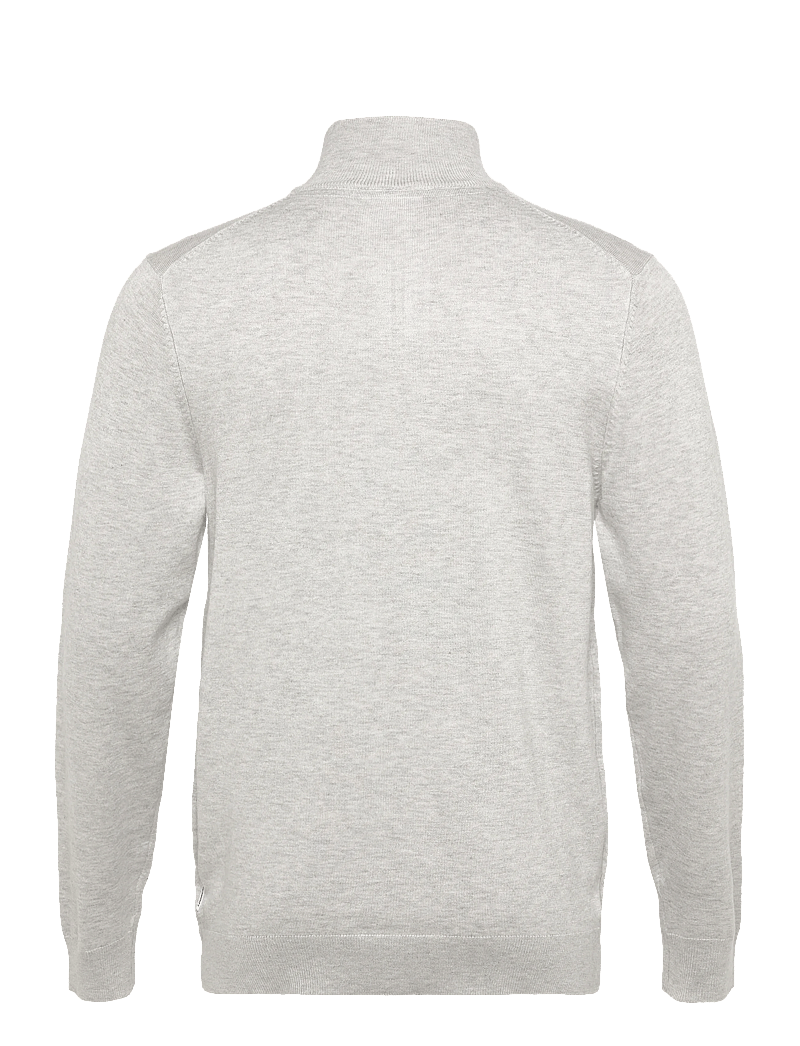 Lindbergh - Ecovero half zip L/S knit - pullover mit halbem reißverschluss - fair grey mel - 2