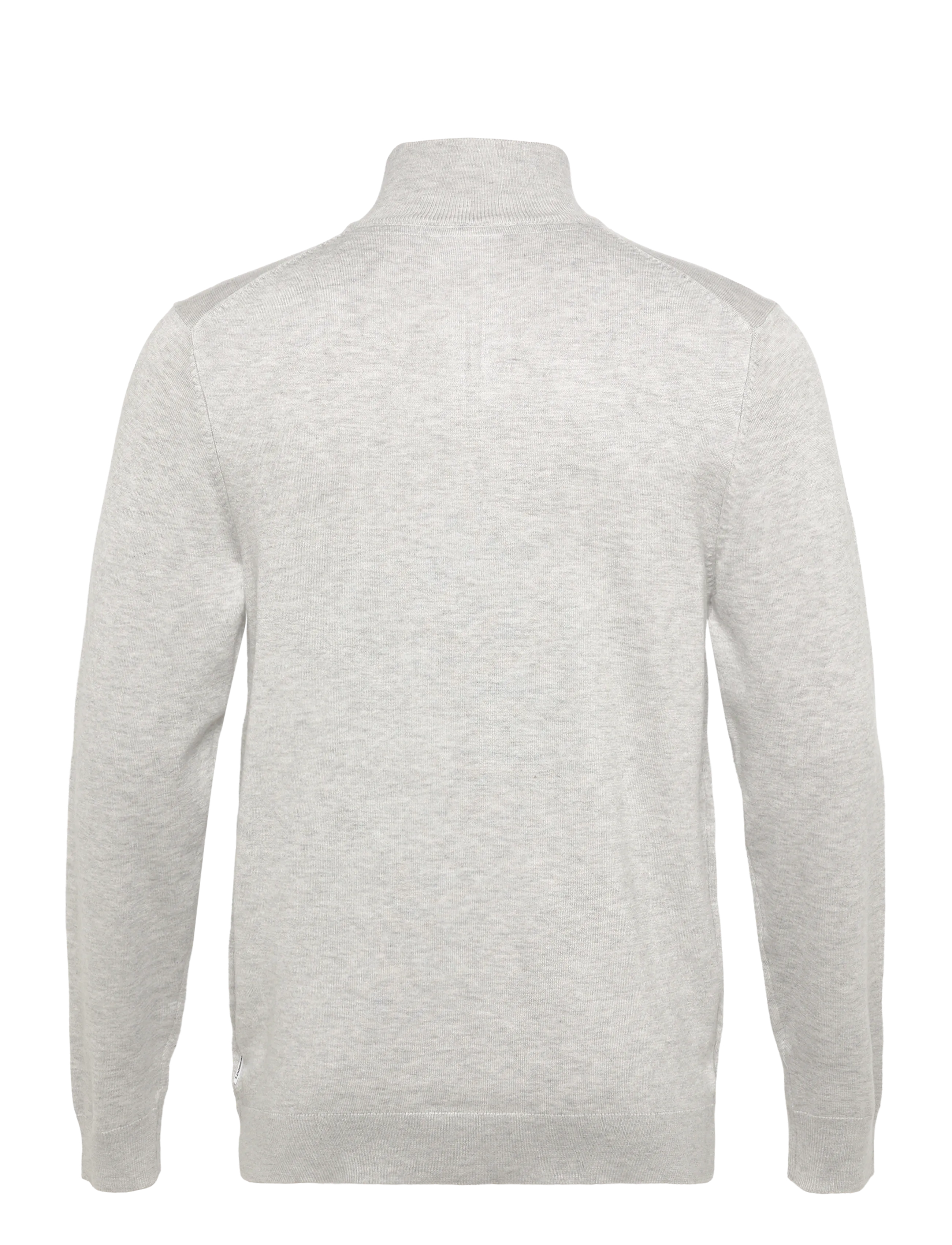 Lindbergh - Ecovero half zip L/S knit - half zip-tröjor - fair grey mel - 2