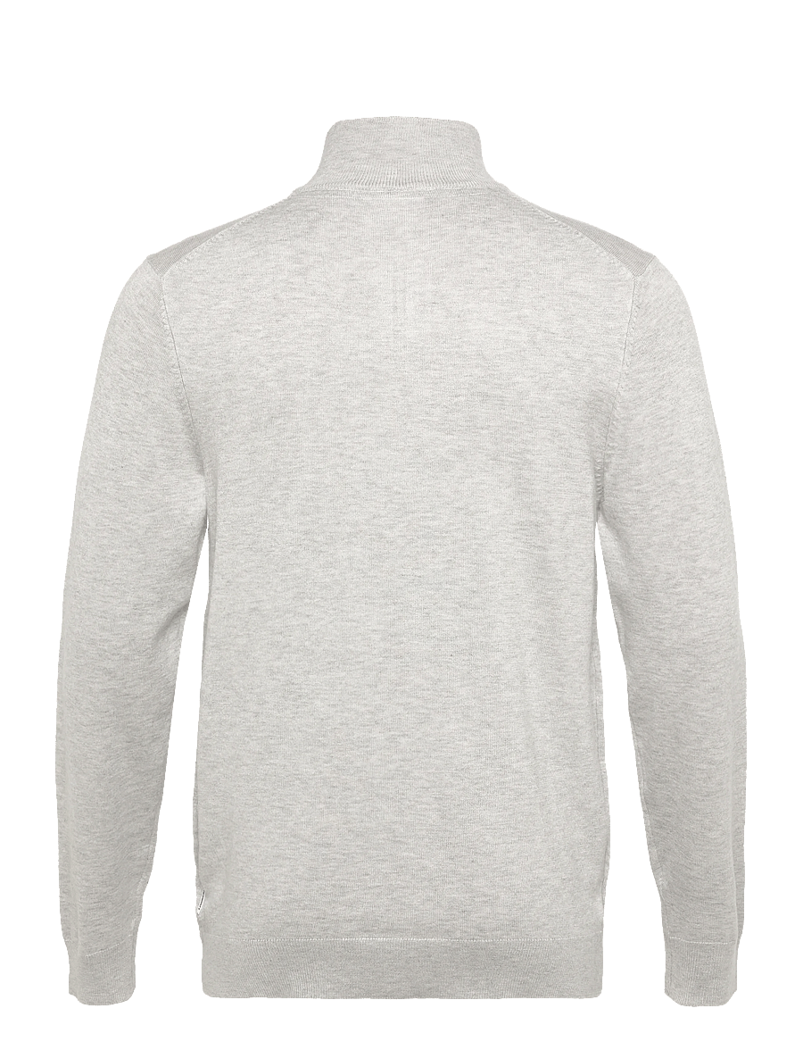 Lindbergh - Ecovero half zip L/S knit - pullover mit halbem reißverschluss - fair grey mel - 2