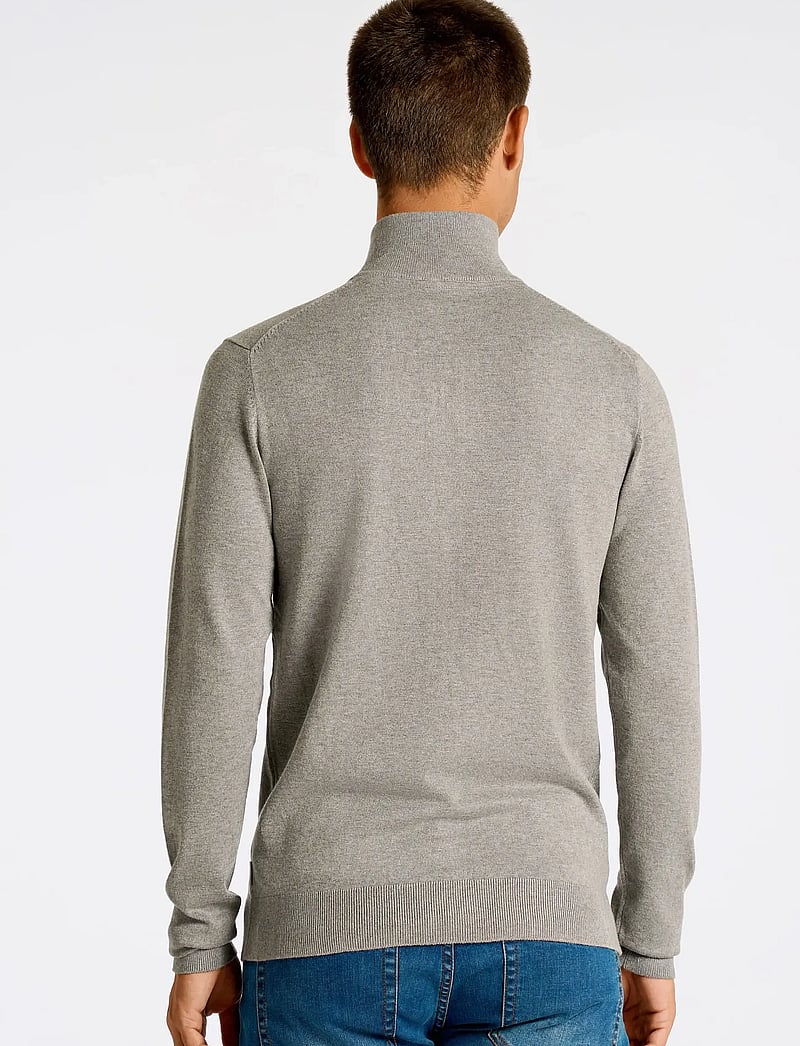 Lindbergh - Ecovero half zip L/S knit - pullover mit halbem reißverschluss - grey stone mix - 4