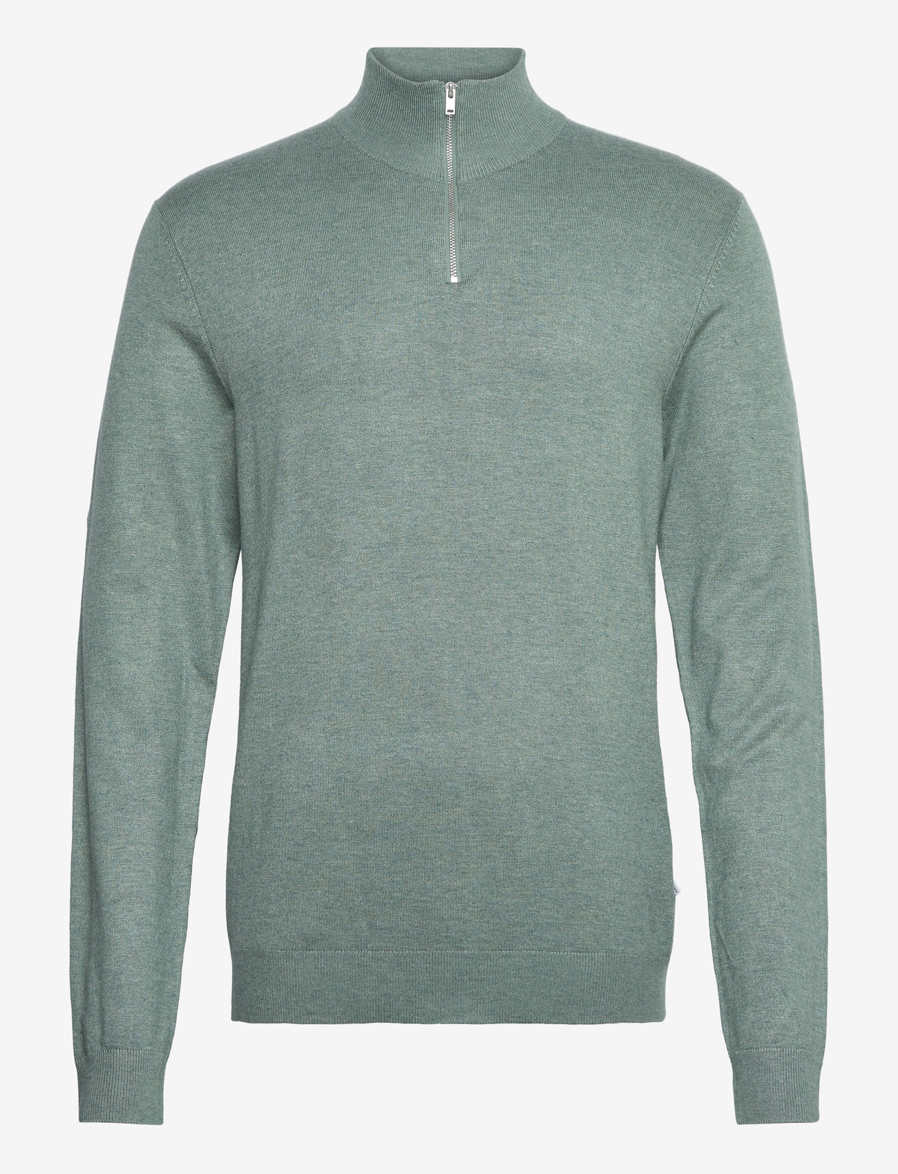 Lindbergh - Ecovero half zip L/S knit - halfzip strik - jade green mel - 1