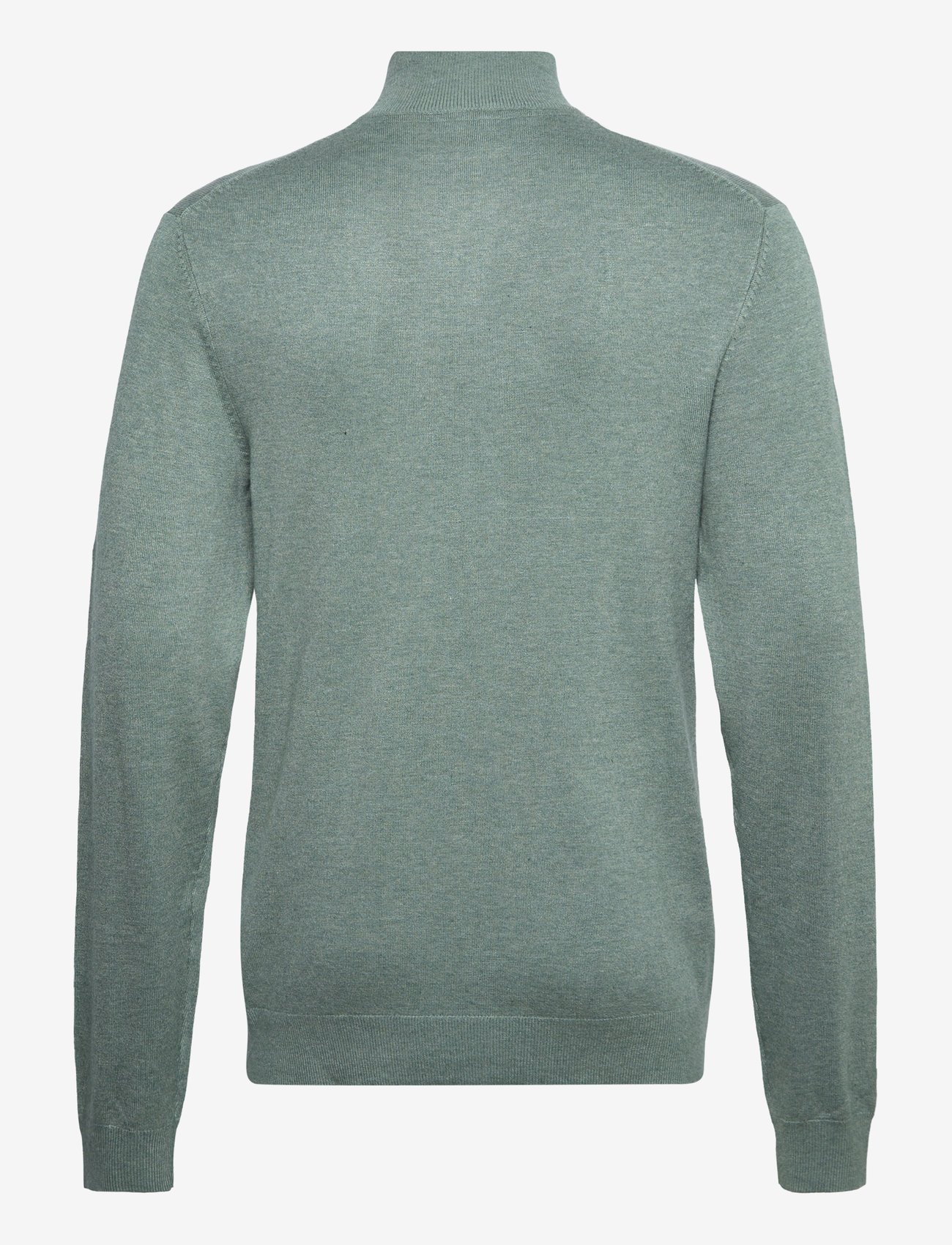 Lindbergh - Ecovero half zip L/S knit - halfzip strik - jade green mel - 2
