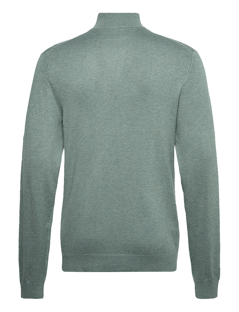 Lindbergh - Ecovero half zip L/S knit - pullover mit halbem reißverschluss - jade green mel - 2