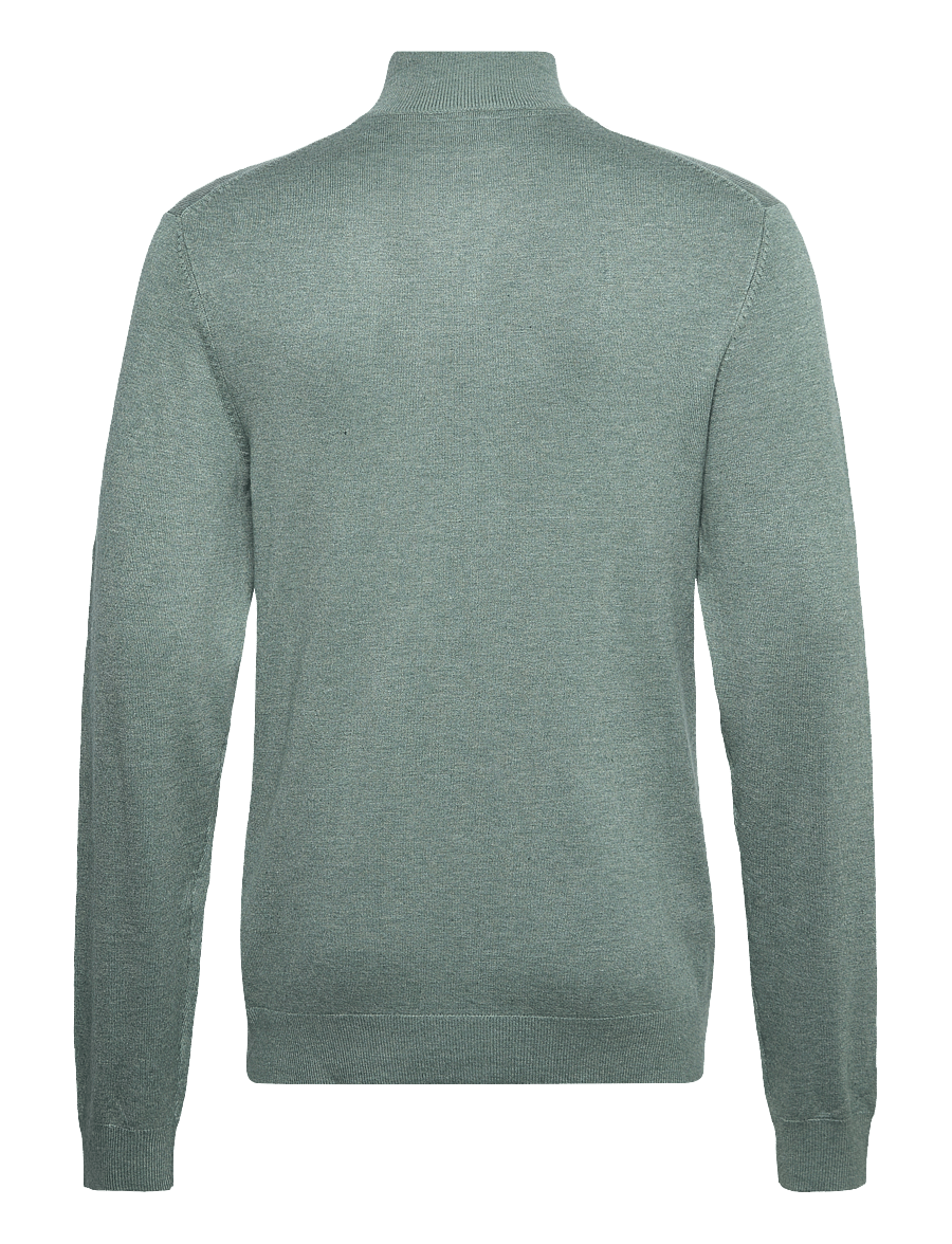 Lindbergh - Ecovero half zip L/S knit - pullover mit halbem reißverschluss - jade green mel - 2