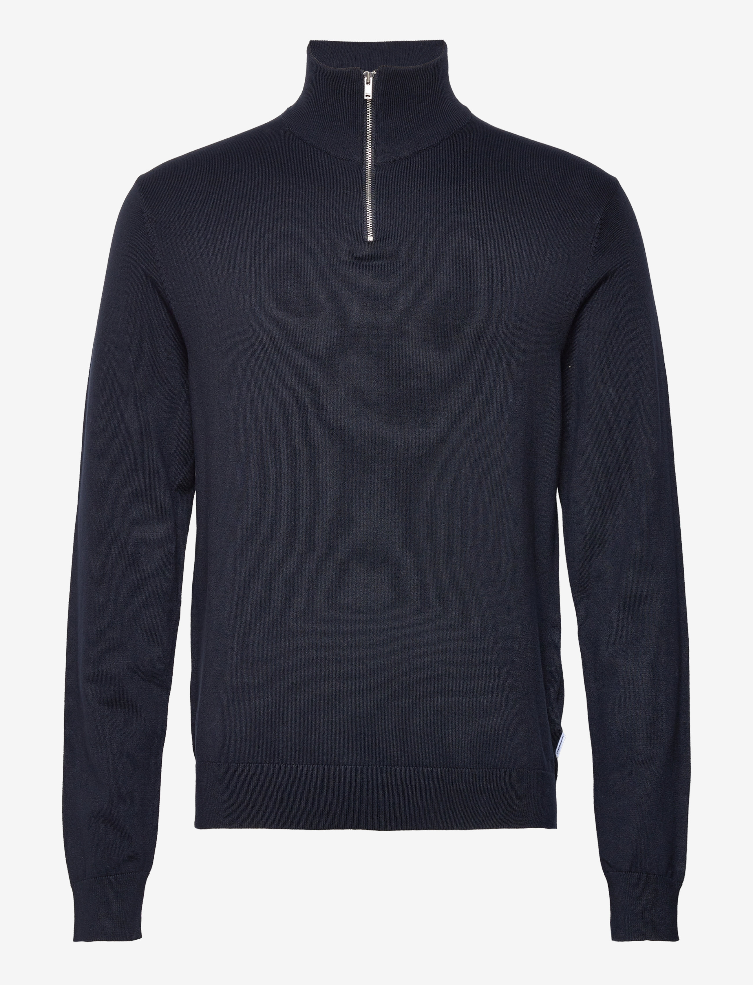 Ecovero half zip L/S knit - NAVY