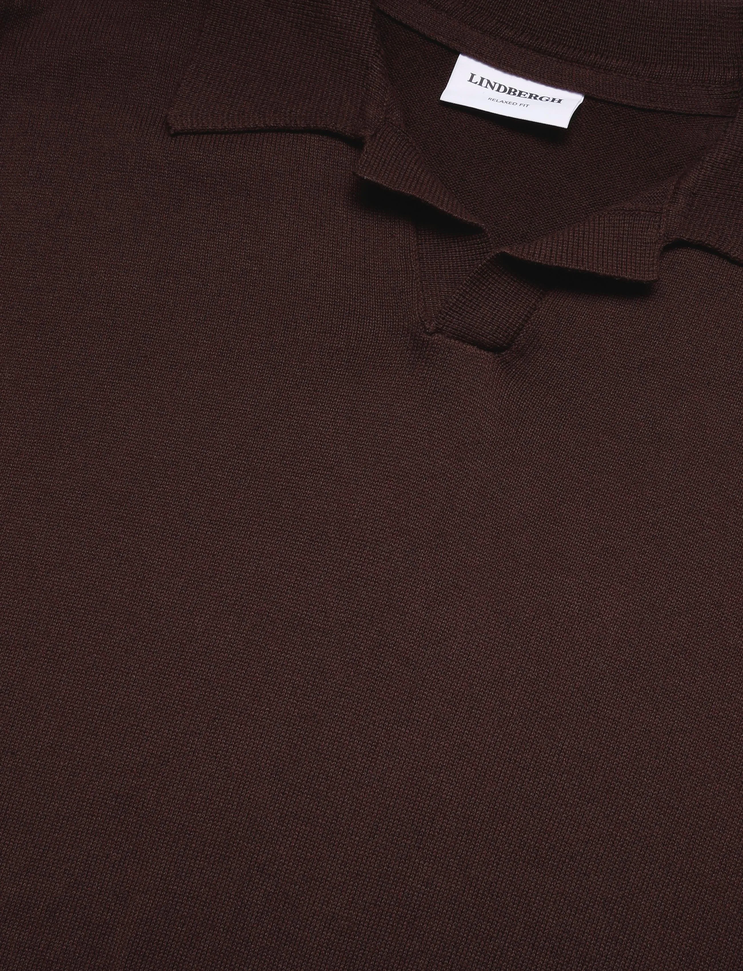 Lindbergh - 100% recycle polo - autumn clothing - brown - 5