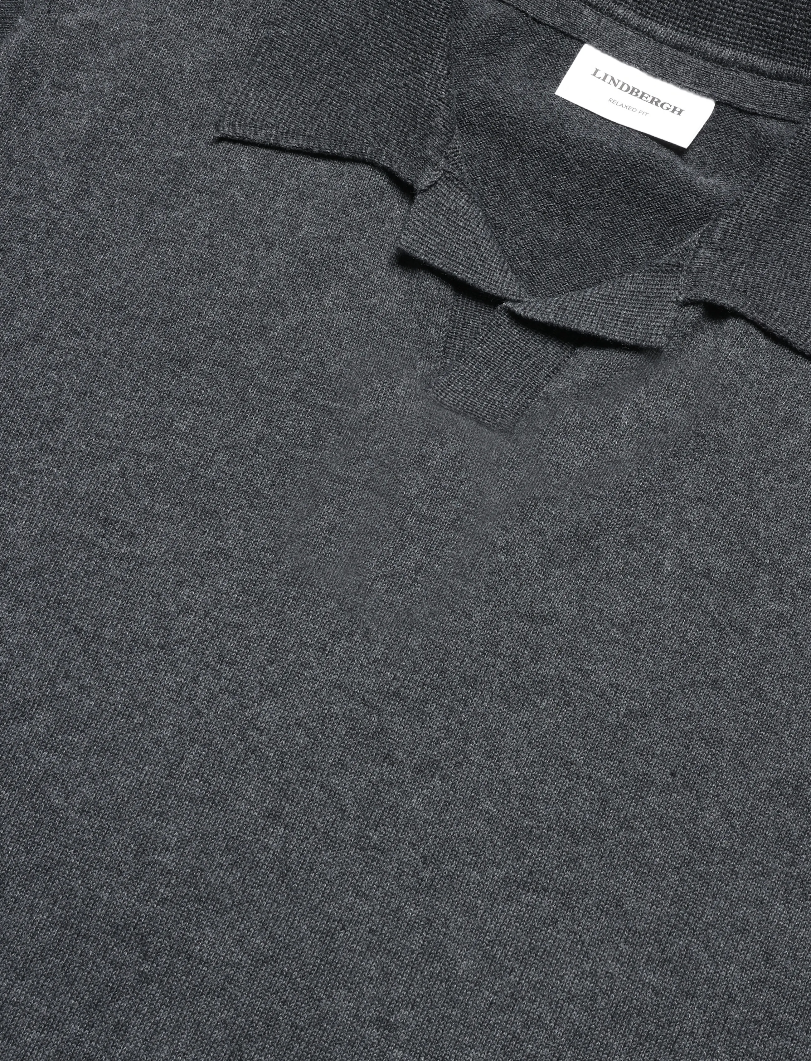 Lindbergh - 100% recycle polo - autumn clothing - charcoal - 5