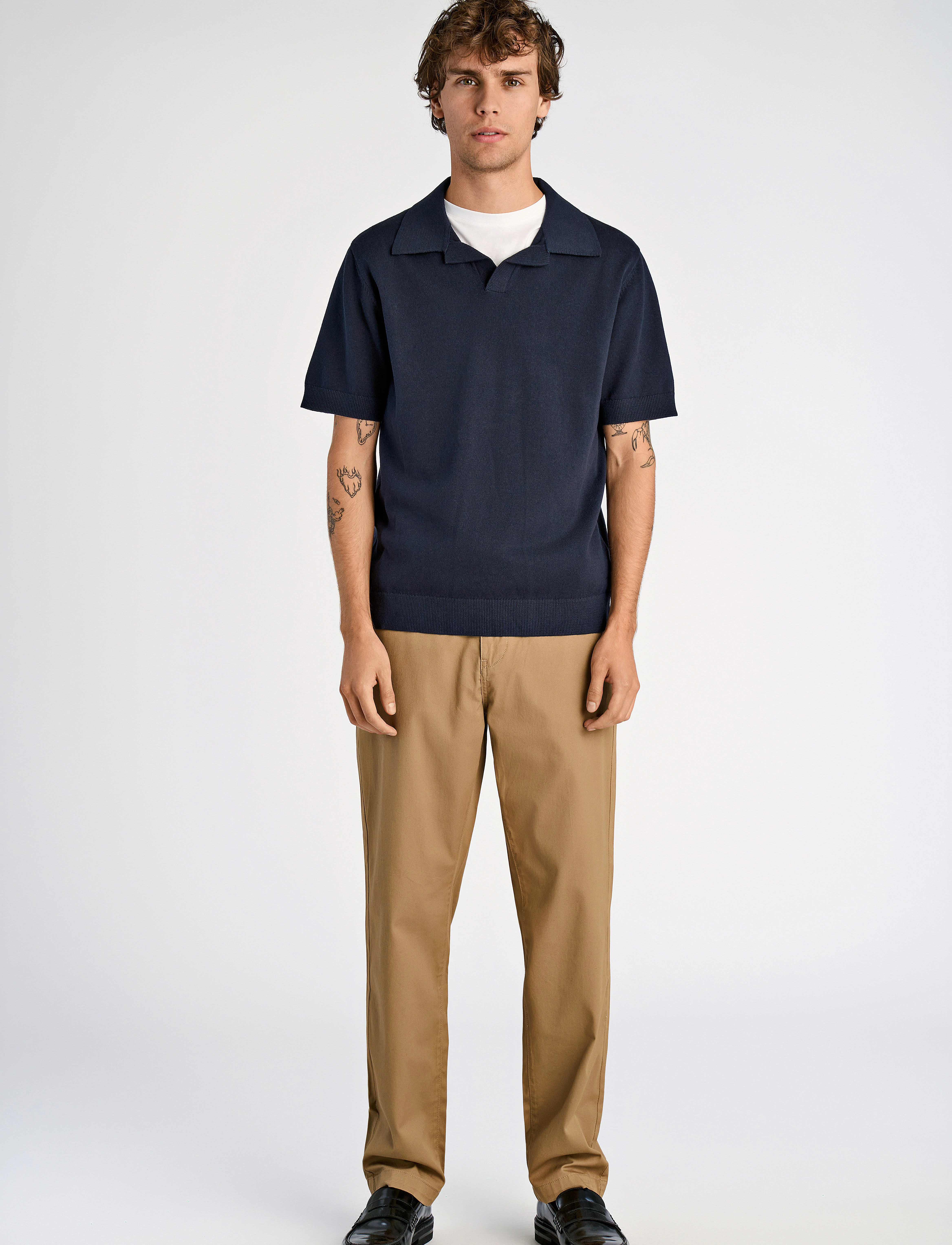Lindbergh - 100% recycle polo - höstkläder - navy - 4