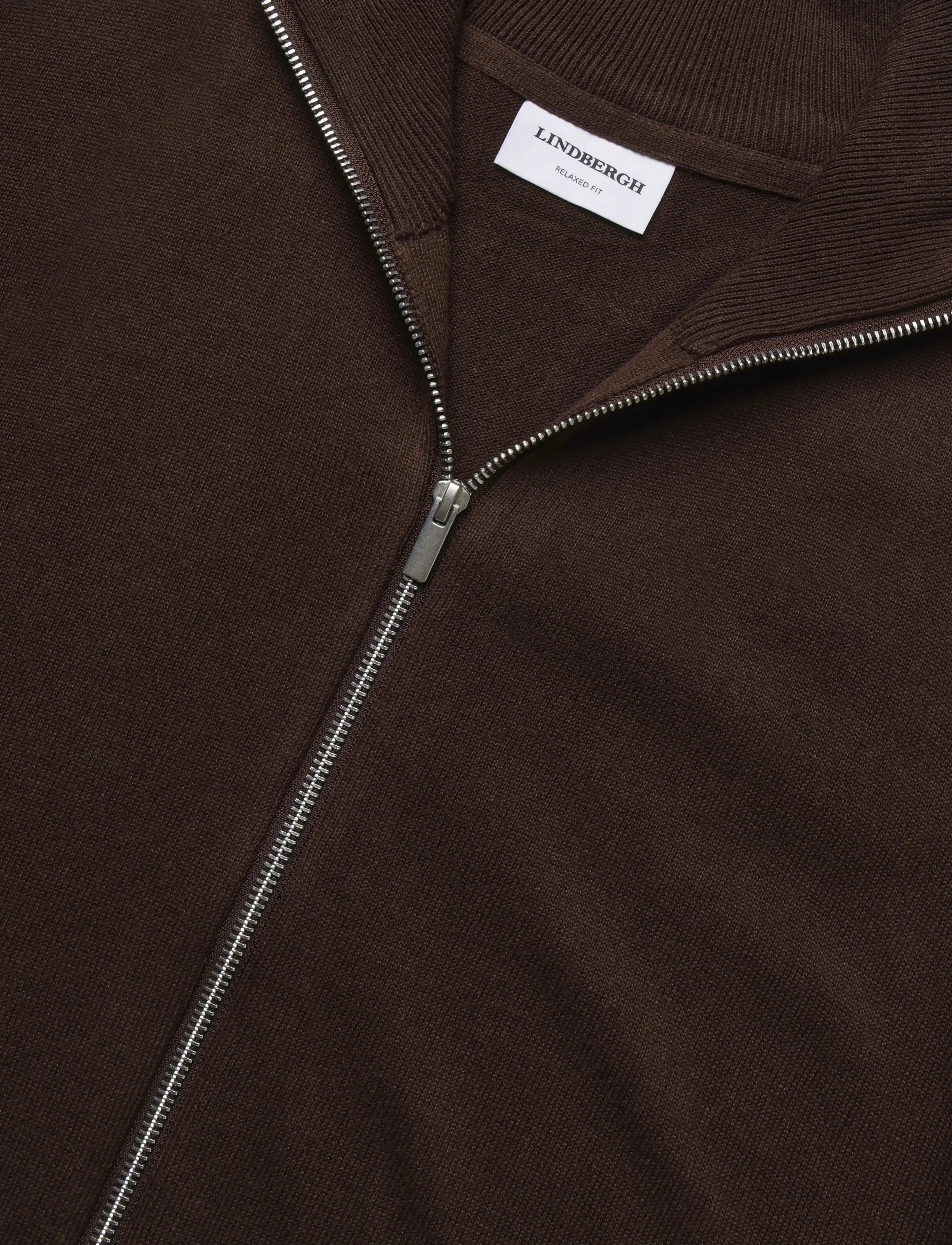 Lindbergh - 100% recycle knit full zip - sügisesed riided - brown - 2