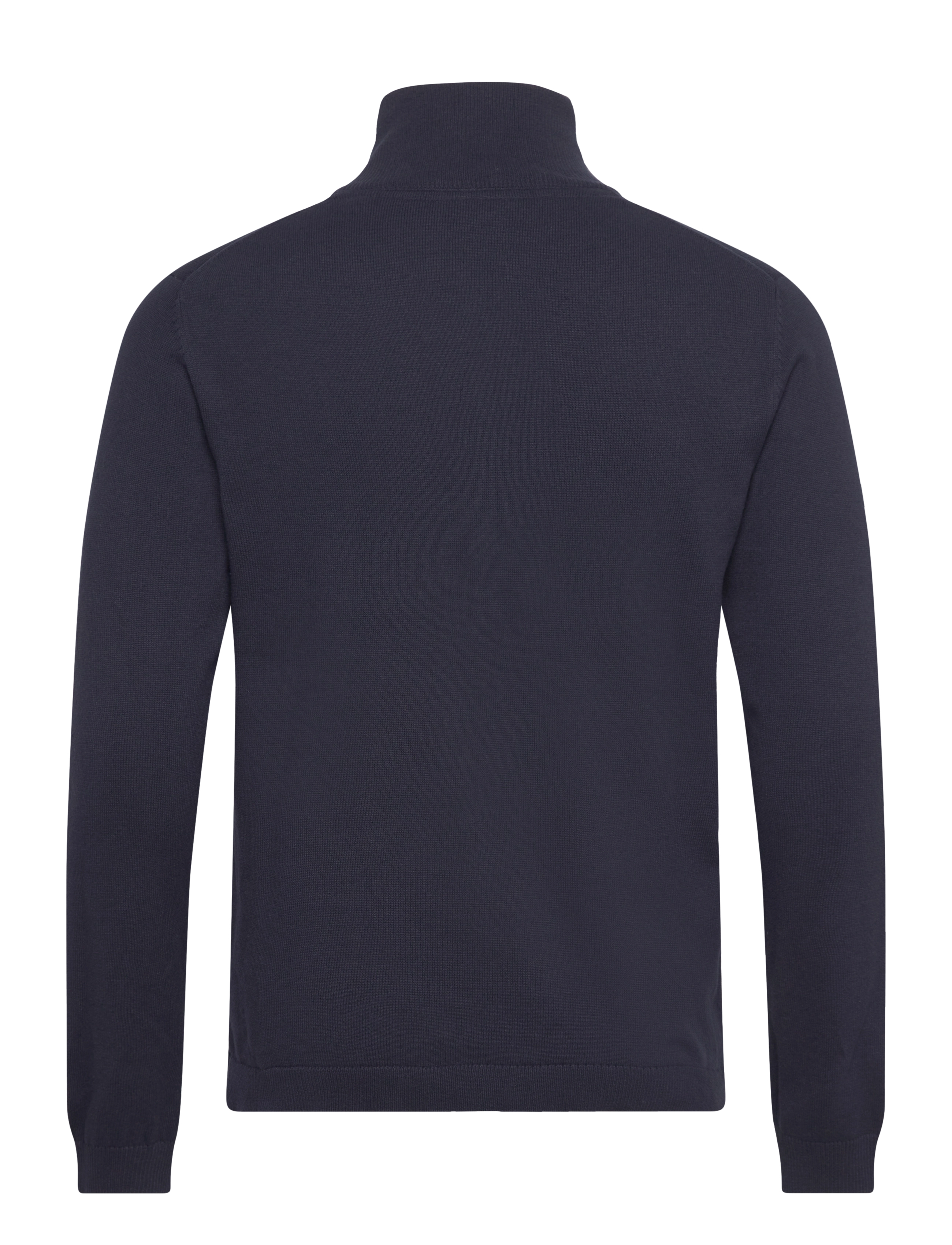Lindbergh - 100% recycle knit full zip - turtlenecks - navy - 2