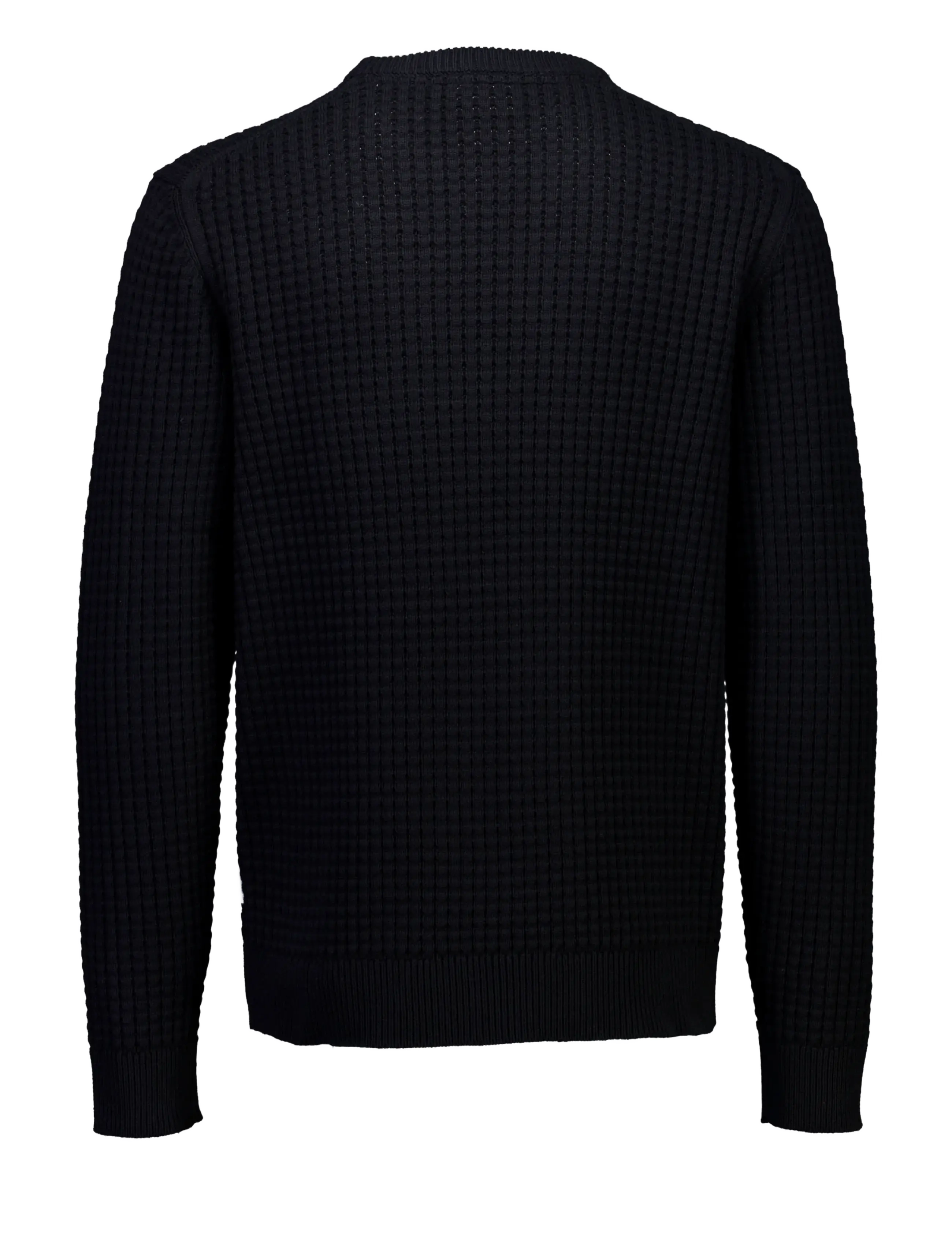 Lindbergh - Structure o-neck knit - black - 2