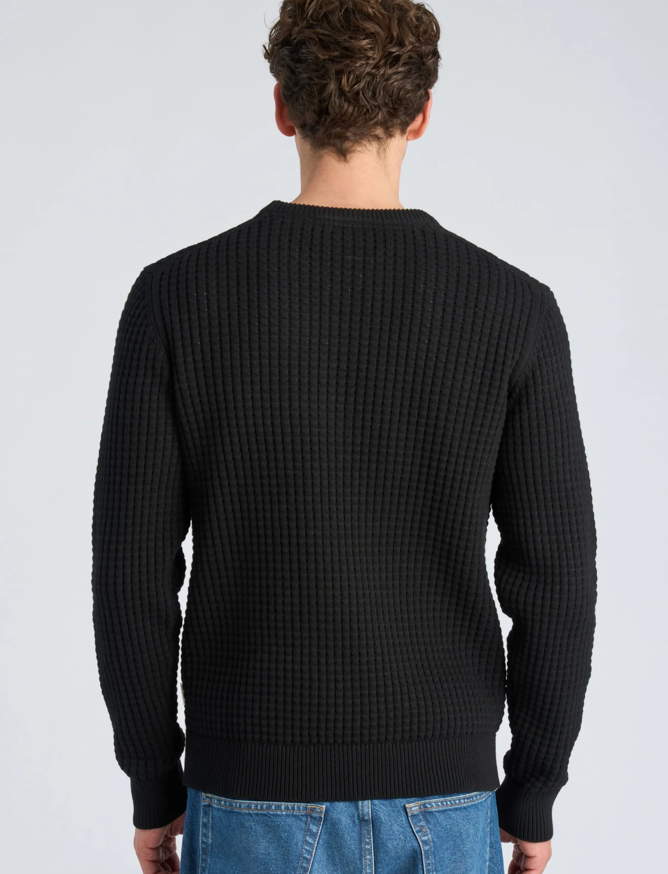 Lindbergh - Structure o-neck knit - black - 4
