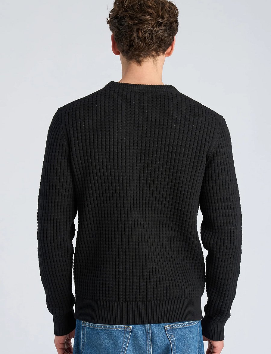 Lindbergh - Structure o-neck knit - black - 4