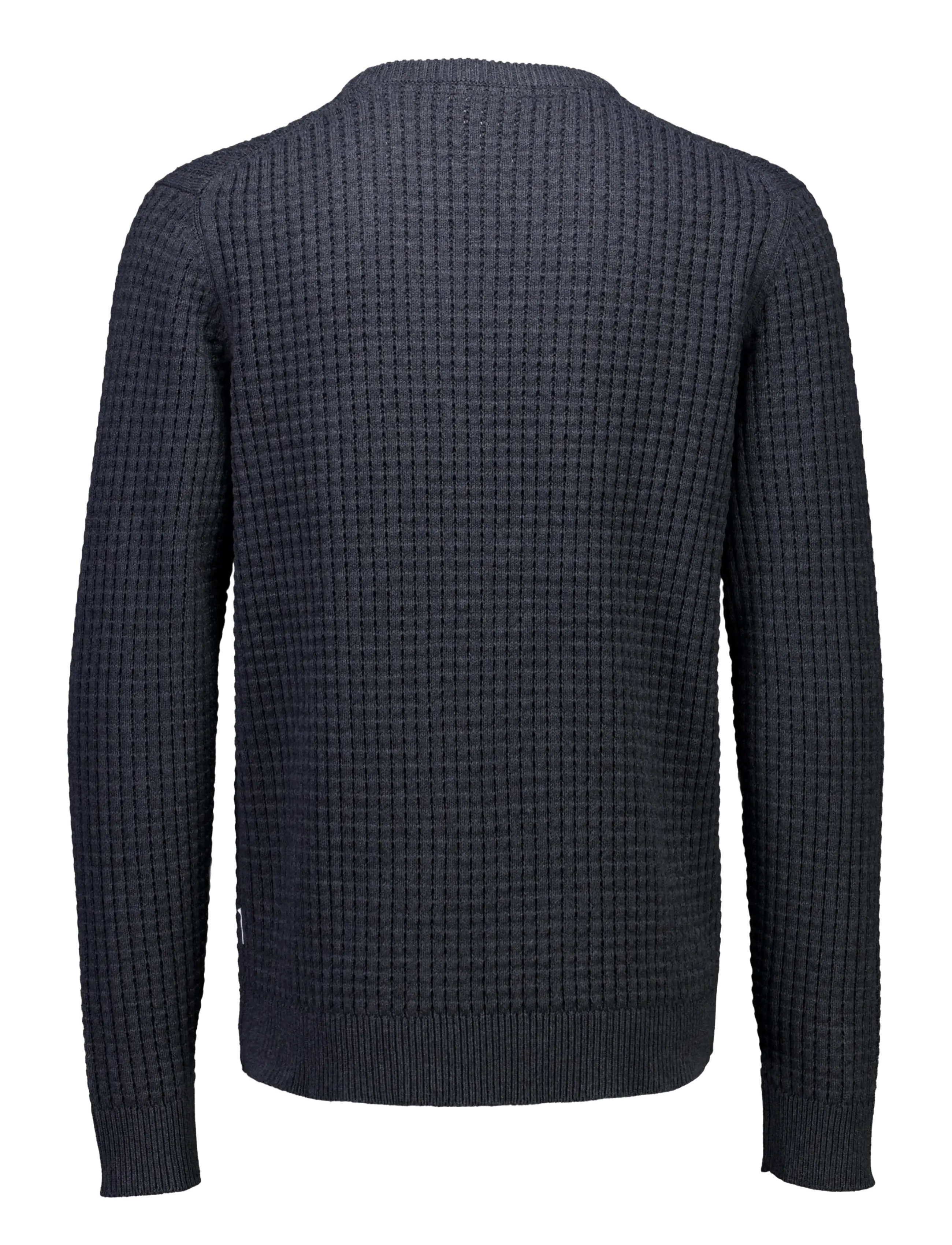 Lindbergh - Structure o-neck knit - charcoal mel - 2