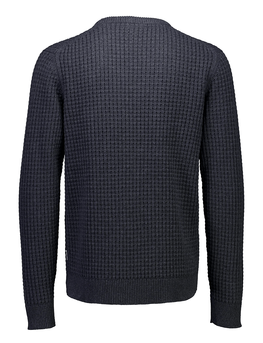 Lindbergh - Structure o-neck knit - charcoal mel - 2