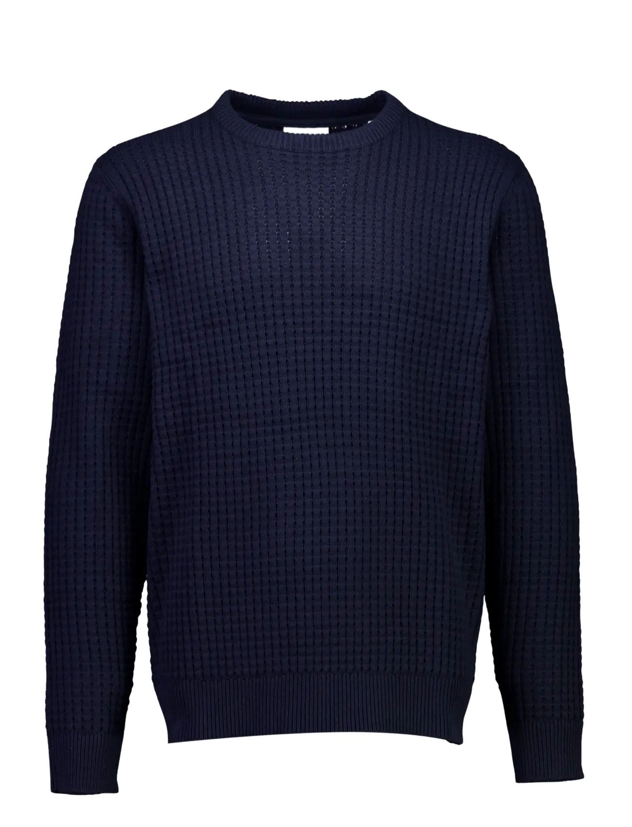 Lindbergh Structure o-neck knit - Rund hals - NAVY / navy