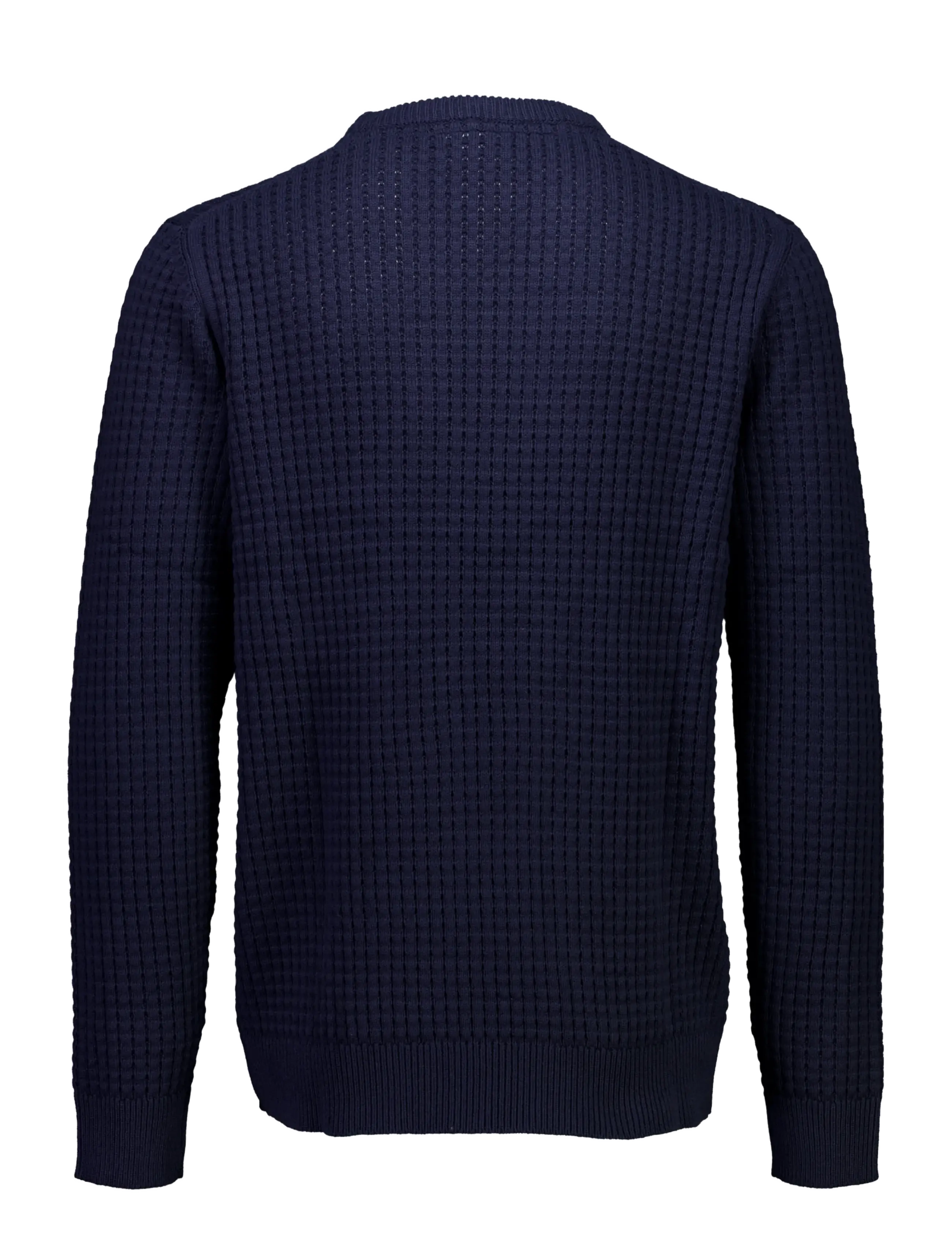 Lindbergh - Structure o-neck knit - navy - 2
