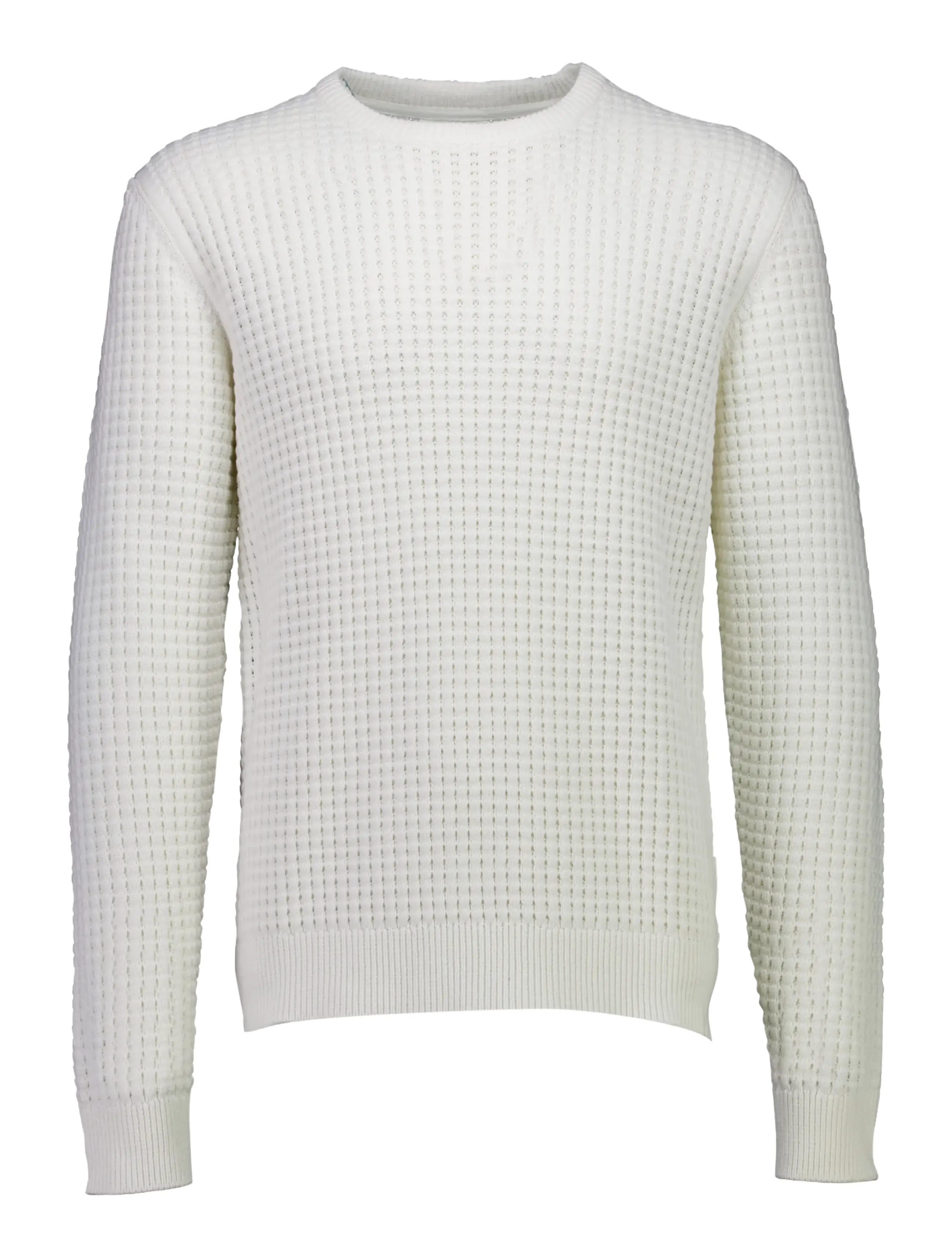 Lindbergh Structure o-neck knit - Rund hals - WHITE / white