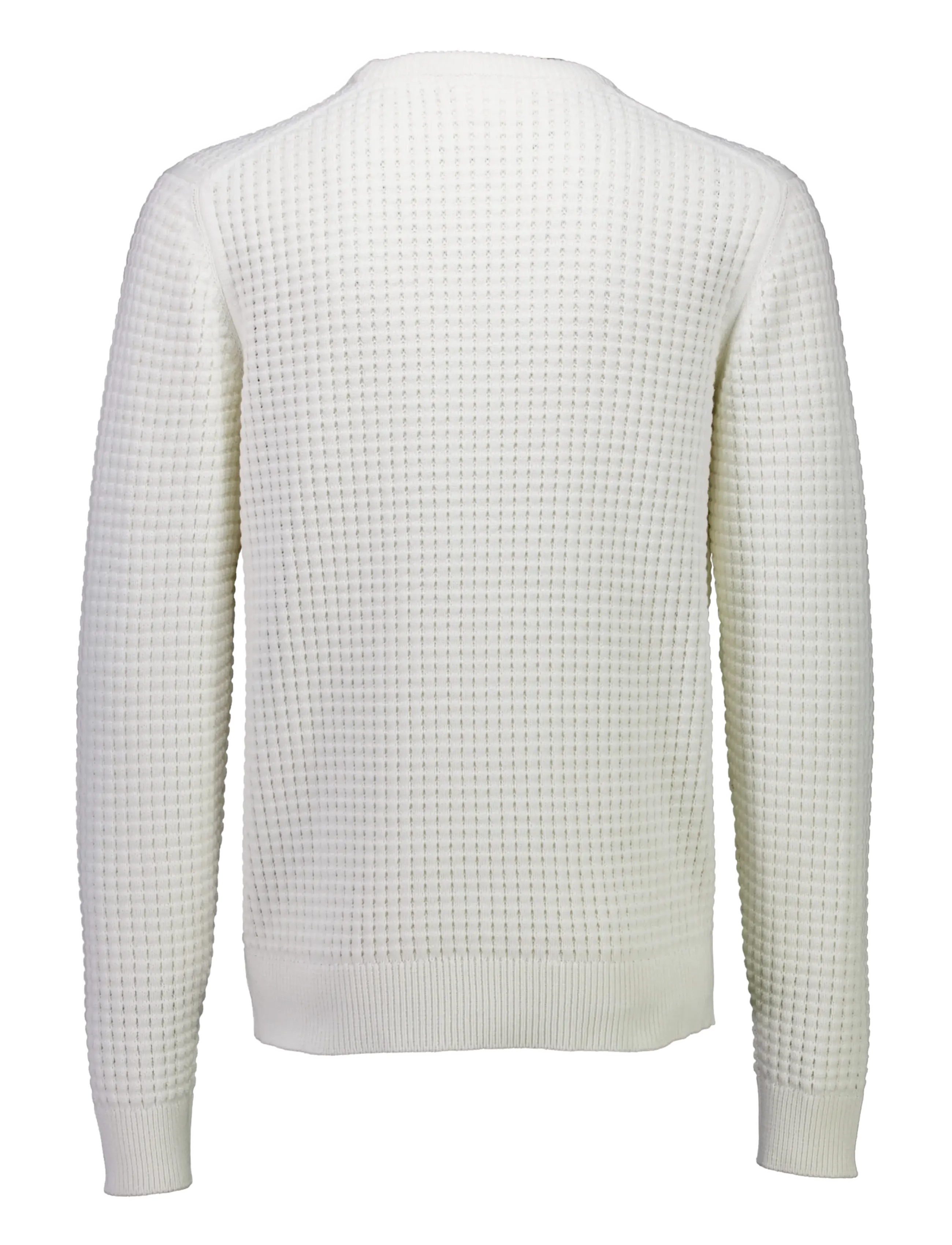 Lindbergh - Structure o-neck knit - white - 2