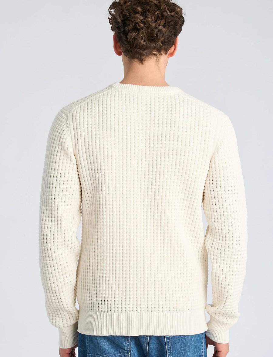 Lindbergh - Structure o-neck knit - white - 4