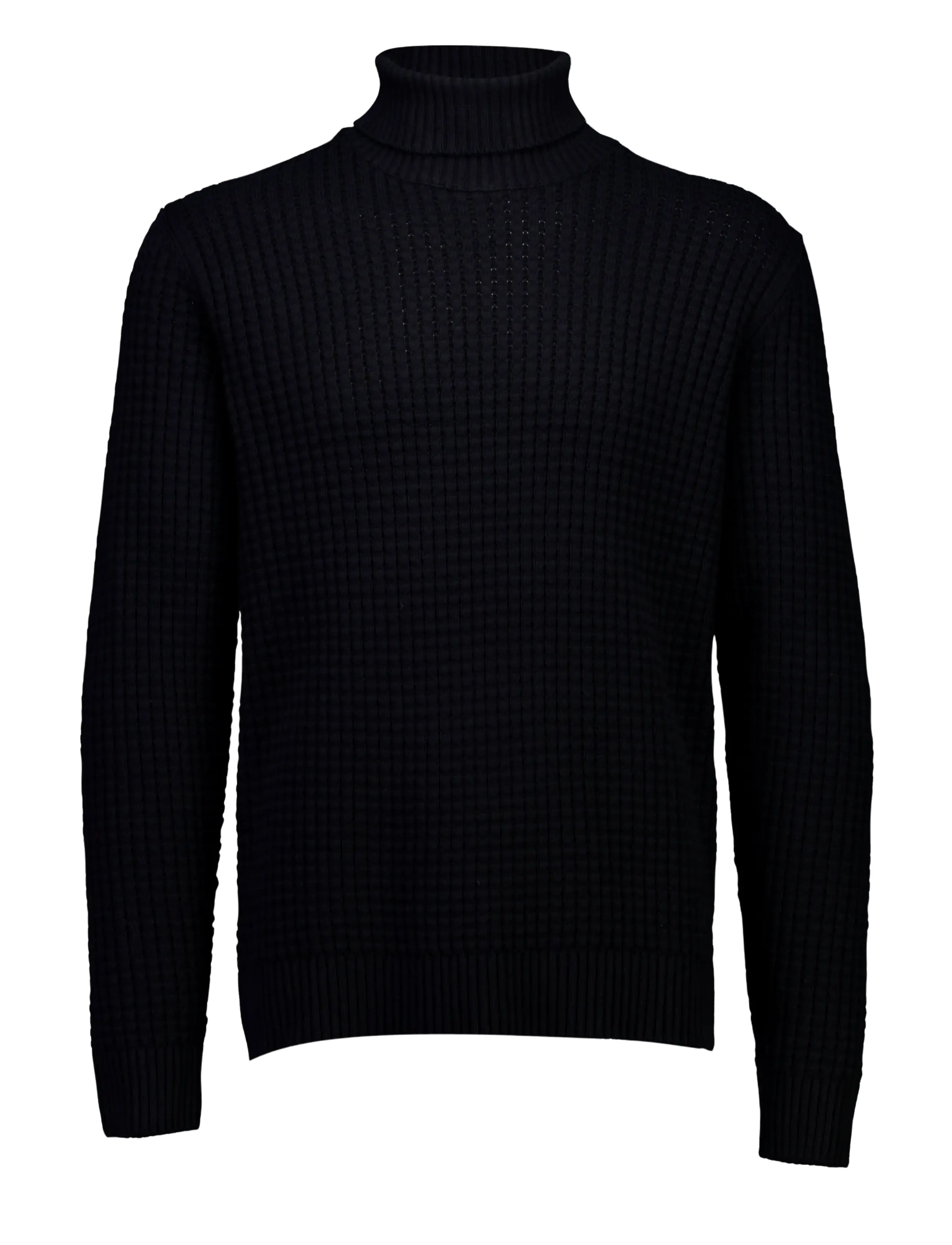 Lindbergh Structure roll-neck knit - Lindbergh - BLACK / black