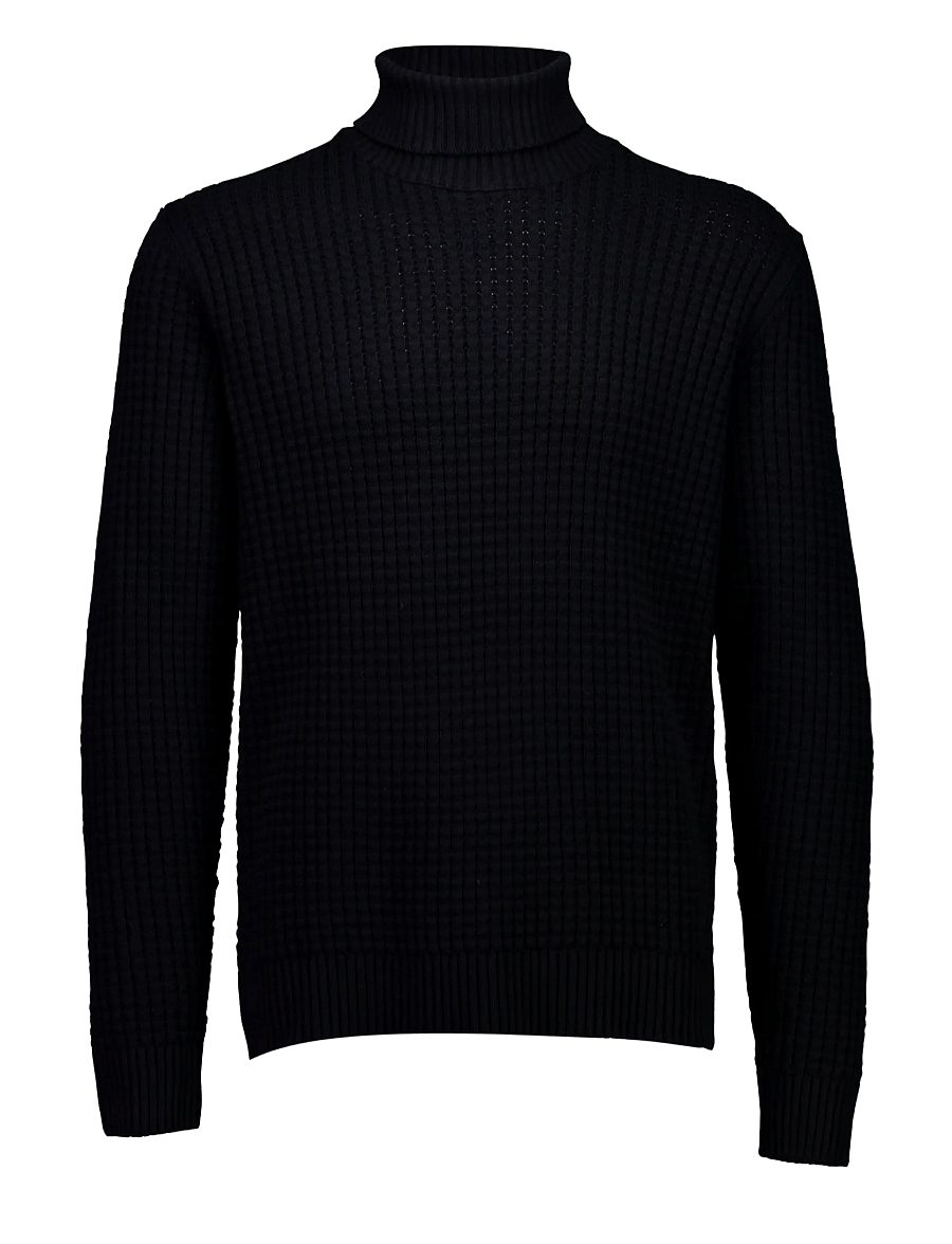 Lindbergh - Structure roll-neck knit - kõrge kaelusega - black - 1
