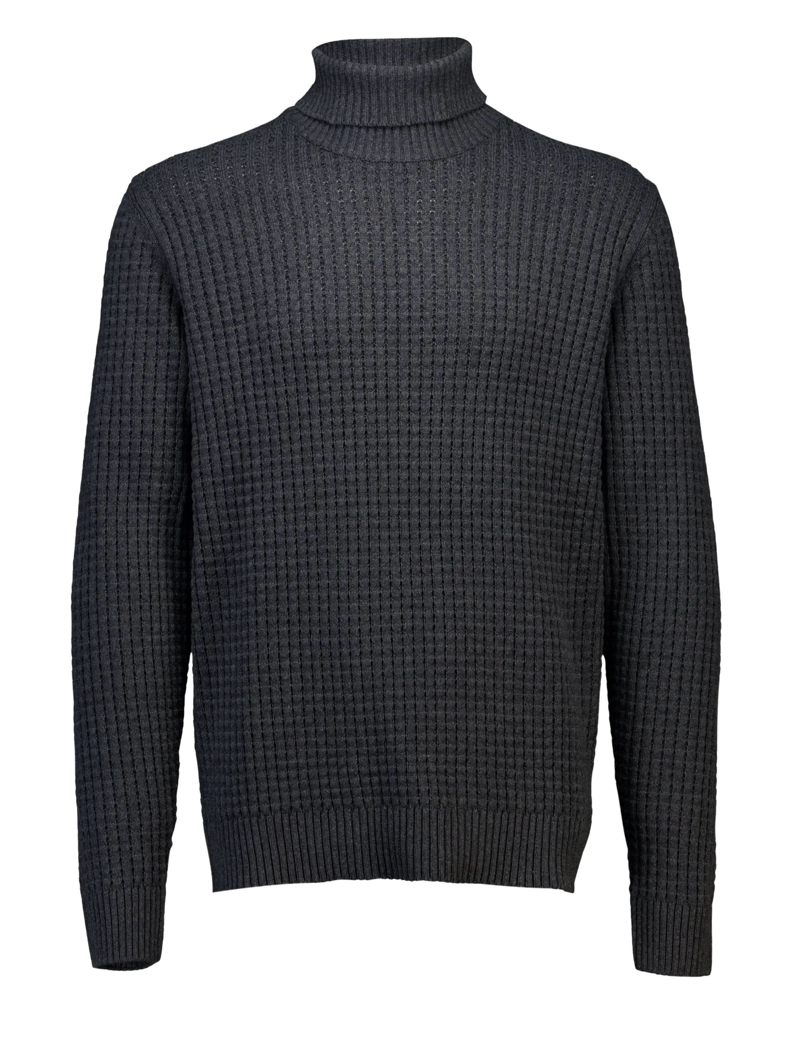 Lindbergh Structure roll-neck knit - Lindbergh - CHARCOAL MEL / grey