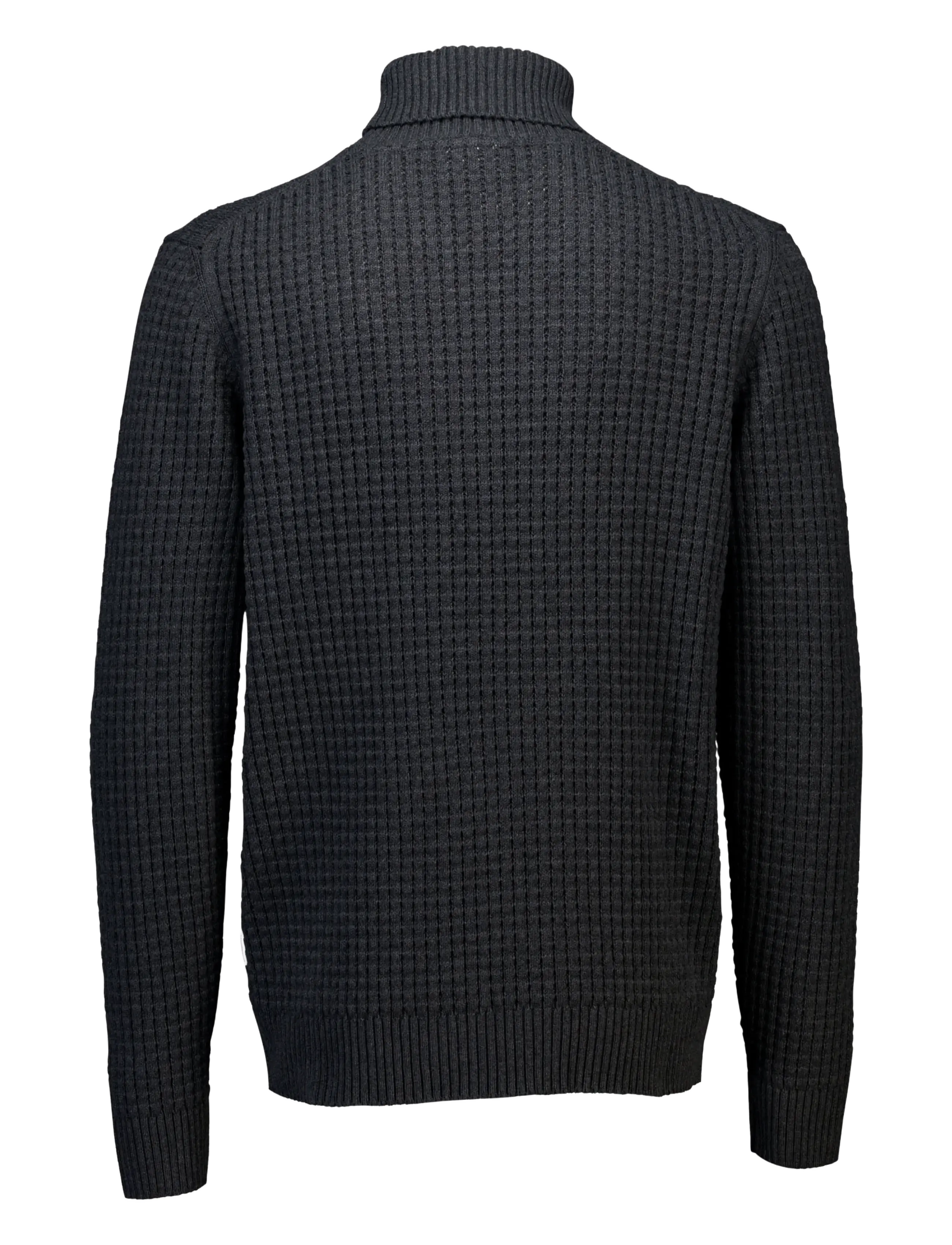 Lindbergh - Structure roll-neck knit - kõrge kaelusega - charcoal mel - 2