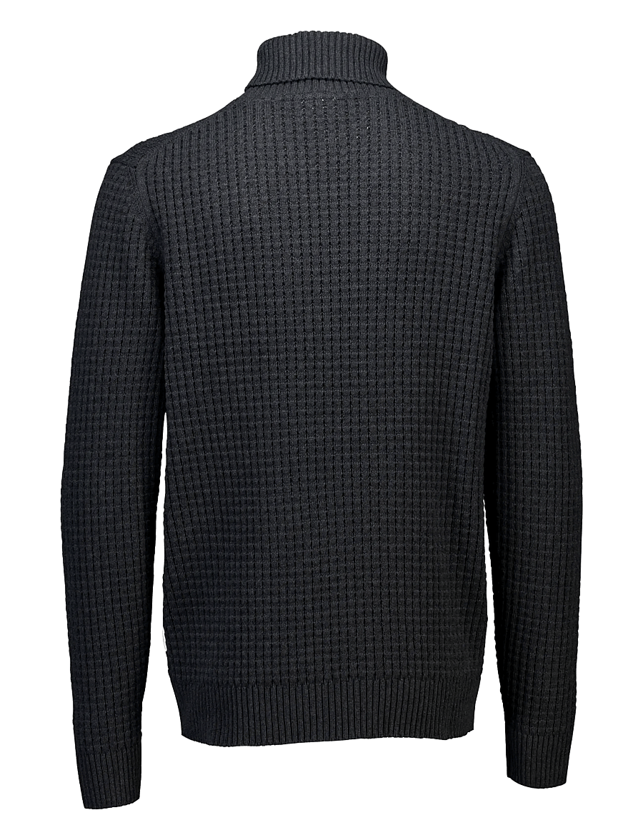 Lindbergh - Structure roll-neck knit - kõrge kaelusega - charcoal mel - 2