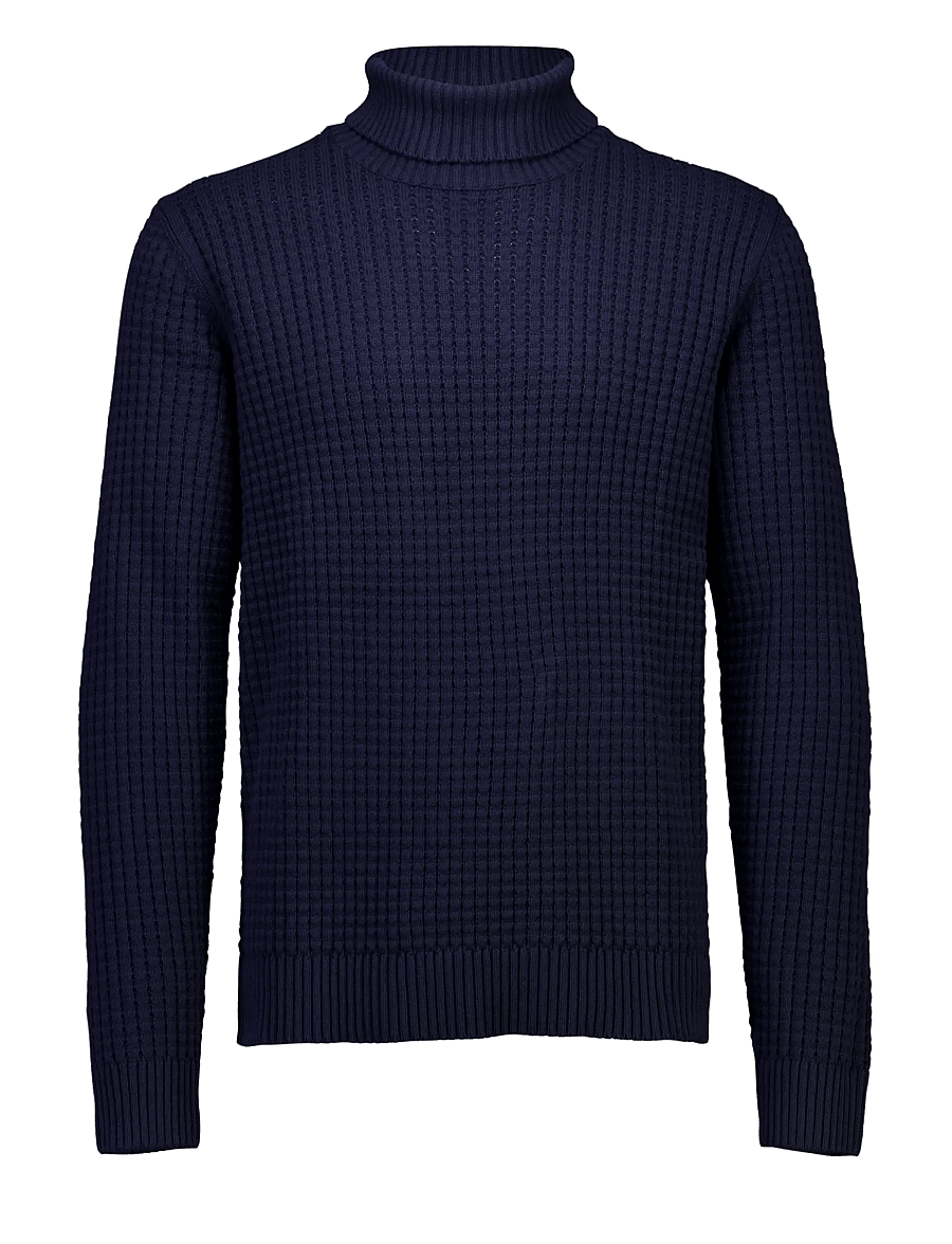 Lindbergh - Structure roll-neck knit - kõrge kaelusega - navy - 1