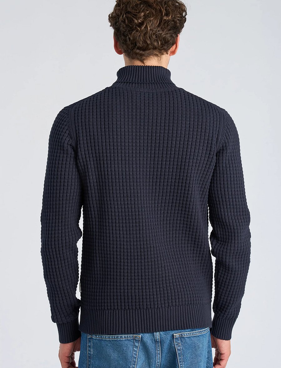 Lindbergh - Structure roll-neck knit - kõrge kaelusega - navy - 4