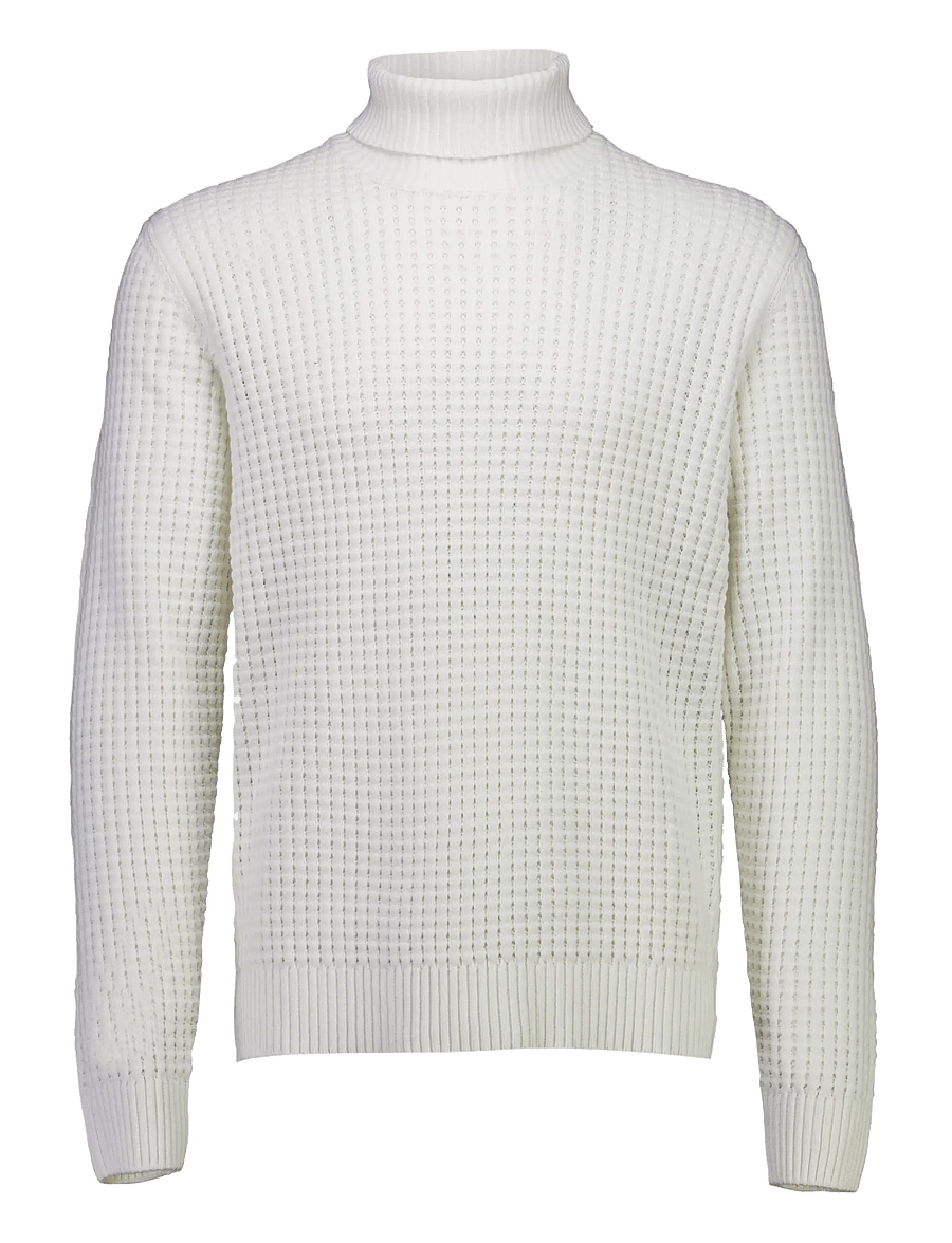Lindbergh - Structure roll-neck knit - kõrge kaelusega - white - 1