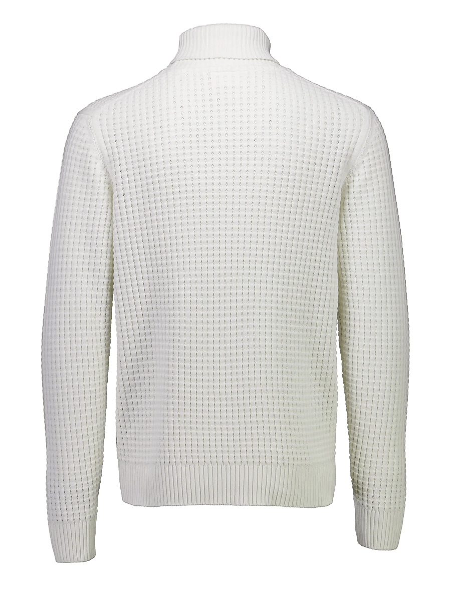 Lindbergh - Structure roll-neck knit - kõrge kaelusega - white - 2