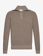 Half zip sweater - DK SAND MEL