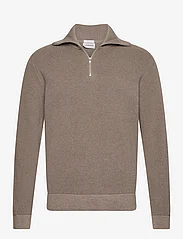 Lindbergh - Half zip sweater - män - dk sand mel - 0
