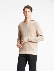 Lindbergh - Half zip sweater - miesten - dk sand mel - 4