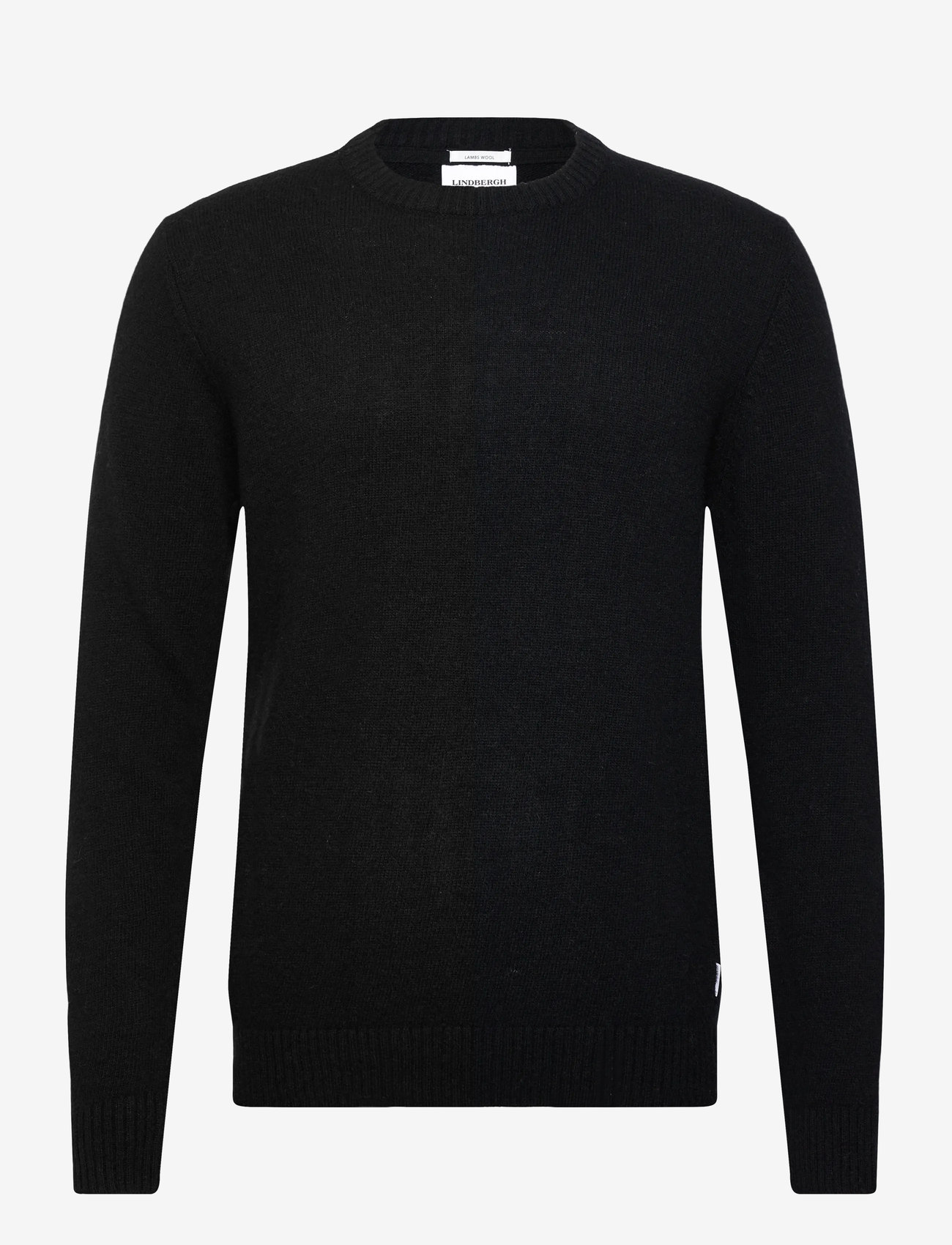 Lindbergh - Lambswool o-neck knit - sügisesed riided - black - 0