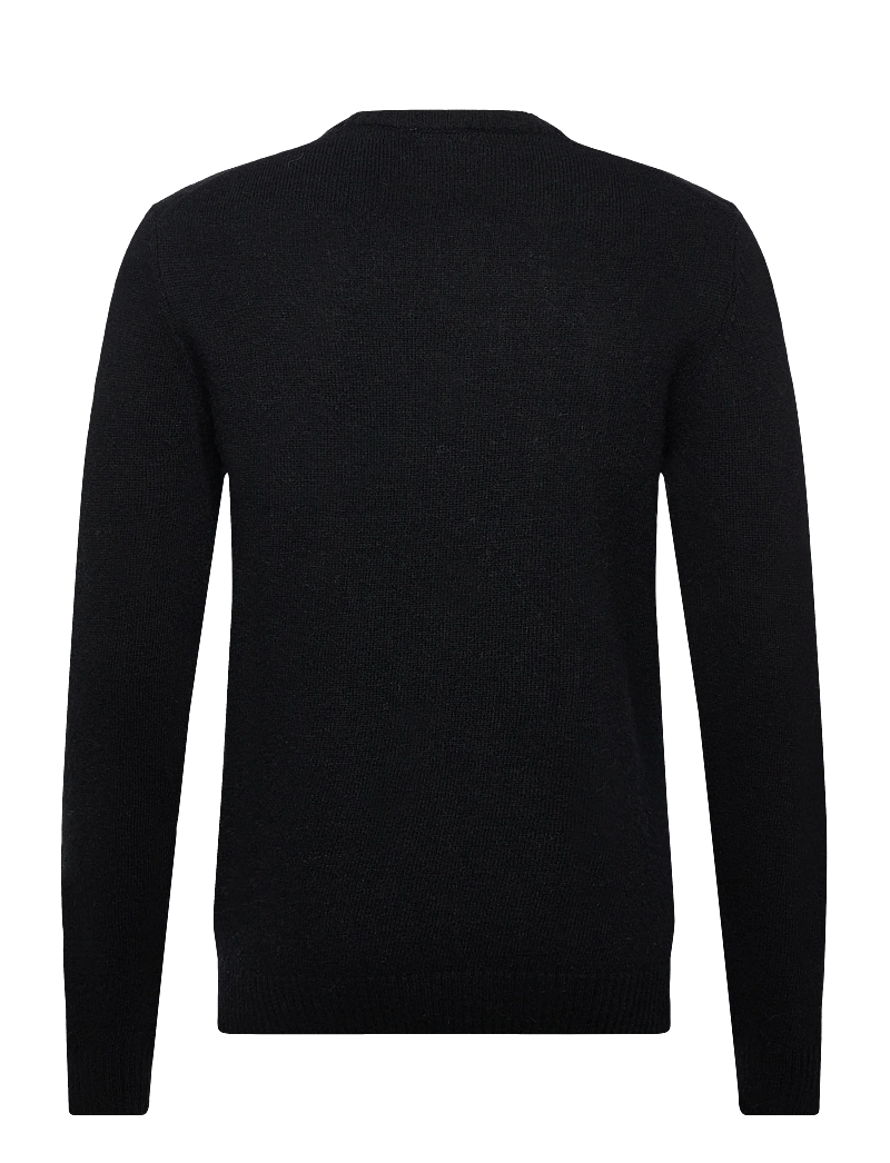 Lindbergh - Lambswool o-neck knit - ronde hals - black - 1