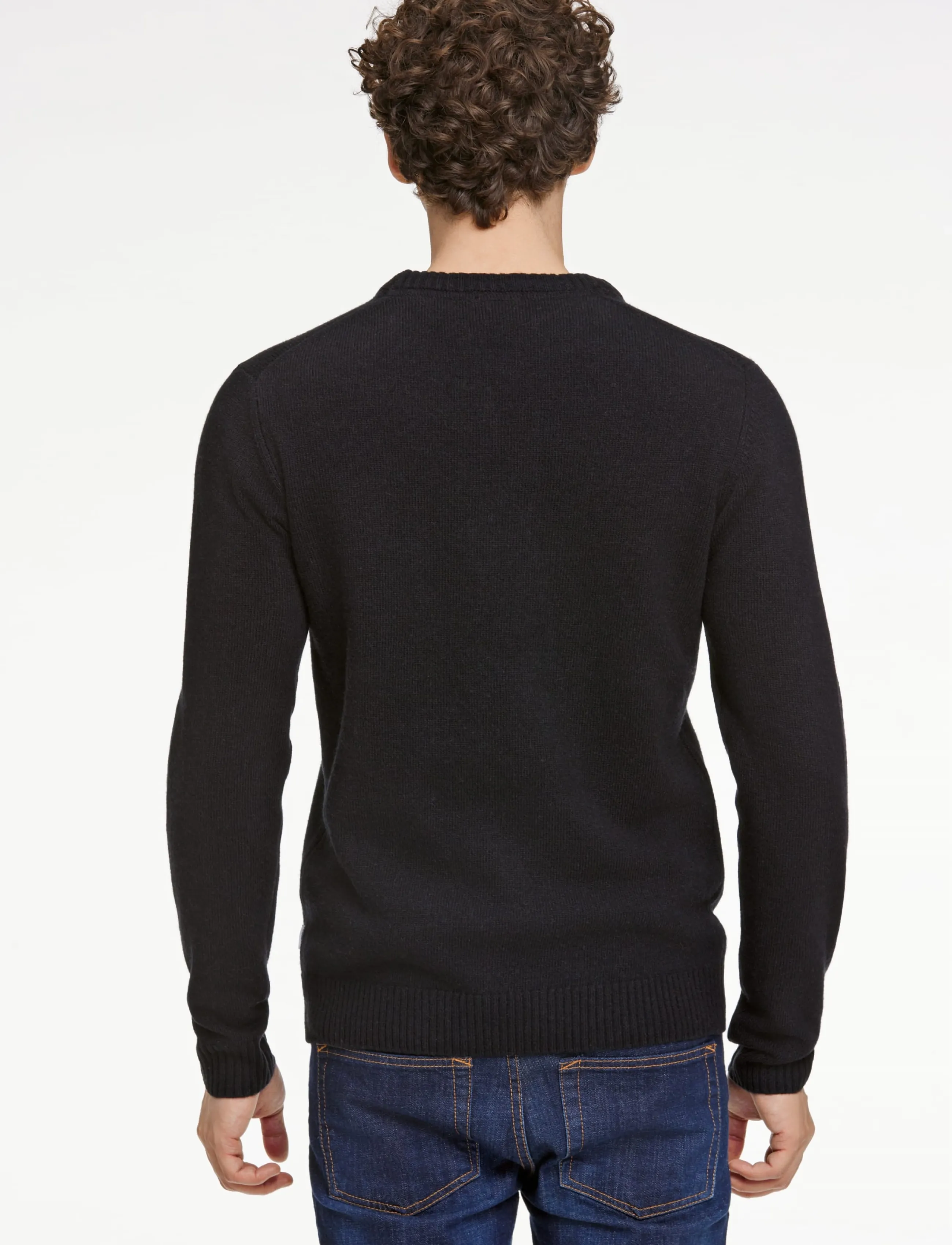 Lindbergh - Lambswool o-neck knit - rundhals - black - 3