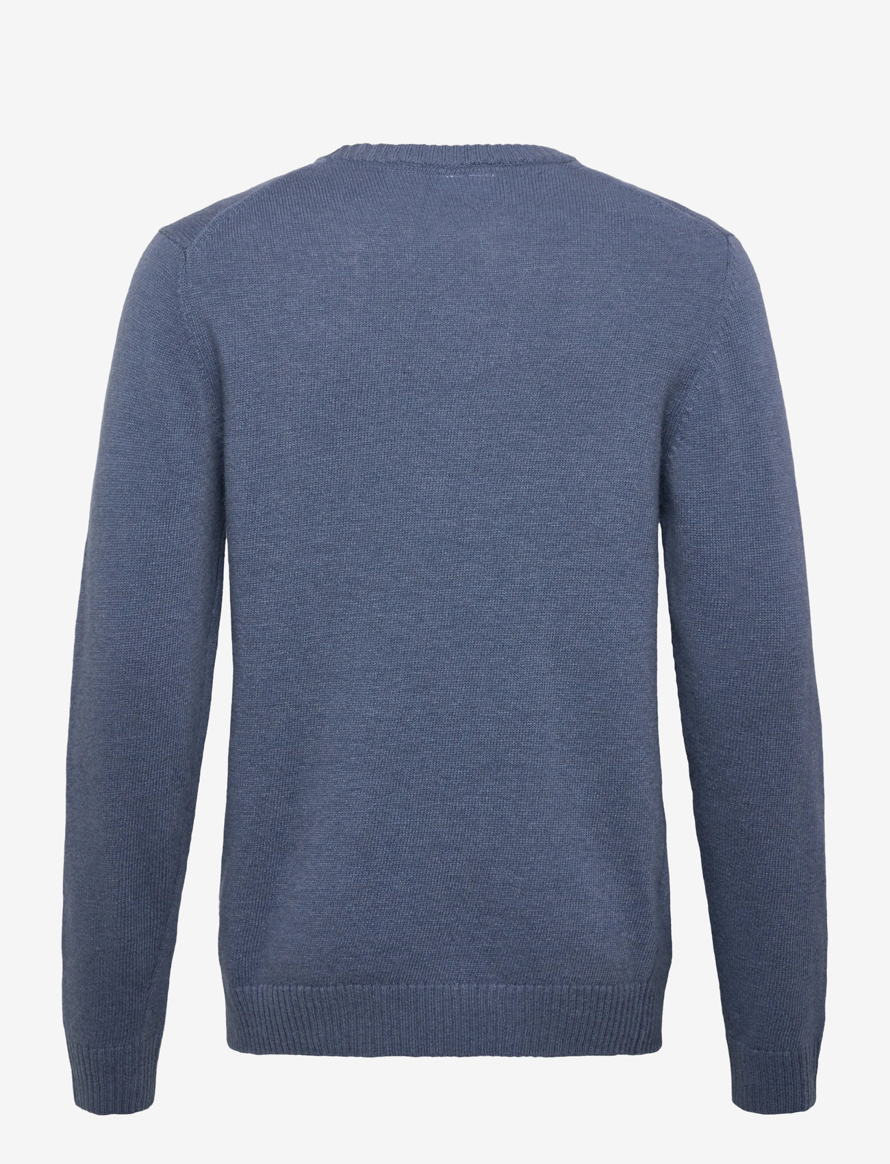 Lindbergh - Lambswool o-neck knit - rund hals - blue ice mel - 2