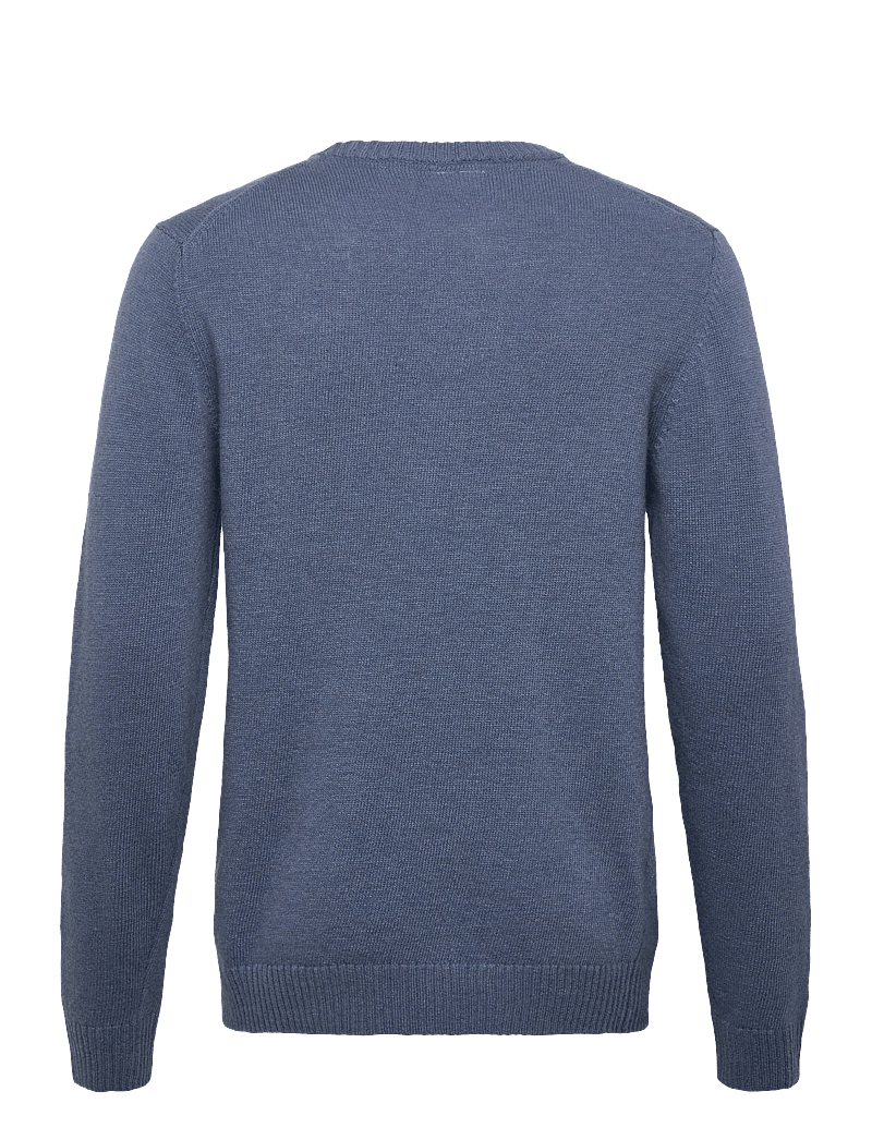Lindbergh - Lambswool o-neck knit - Ümmarguse kaelusega kudumid - blue ice mel - 2