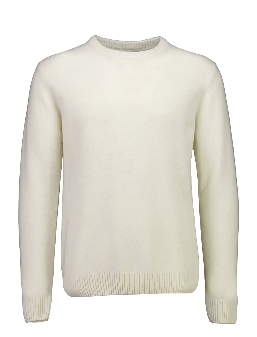 Lindbergh - Lambswool o-neck knit - Ümara kaelusega - chalk white - 1