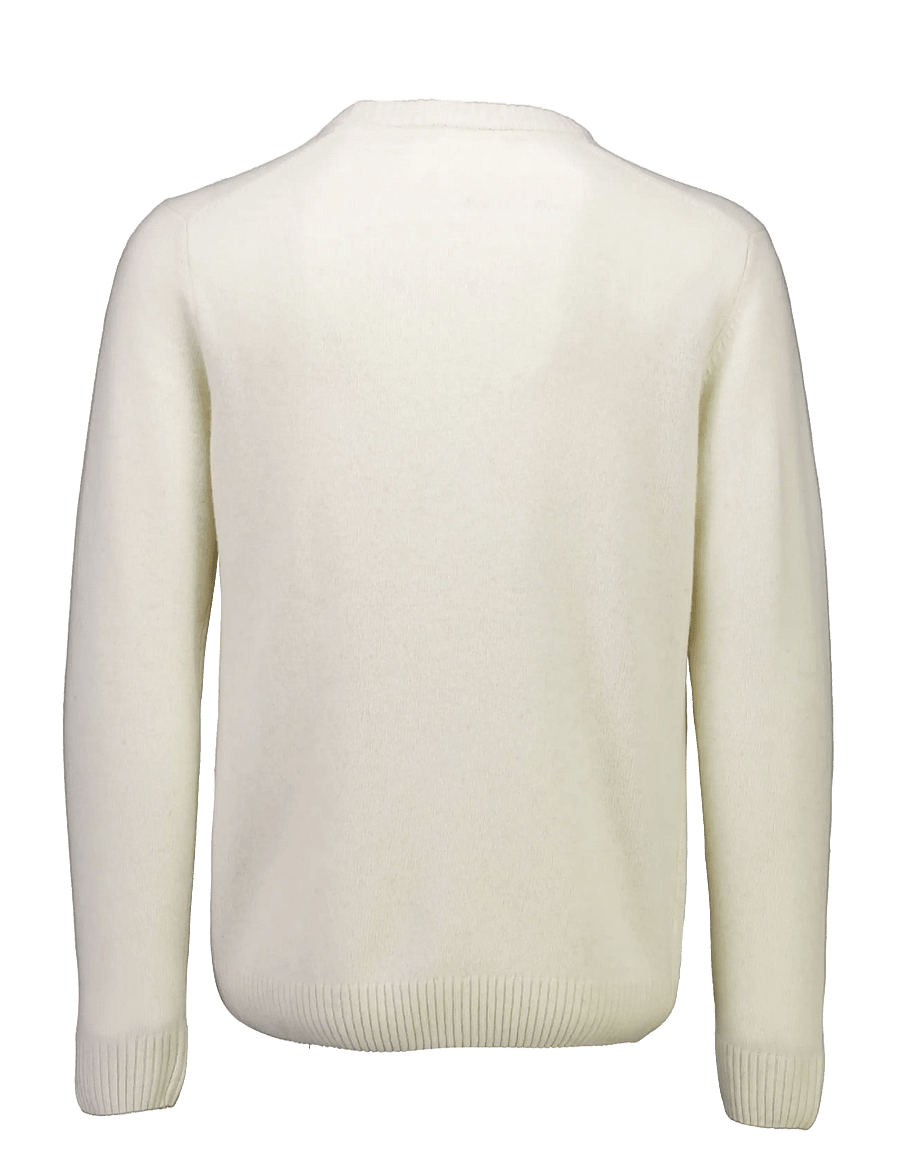 Lindbergh - Lambswool o-neck knit - Ümara kaelusega - chalk white - 2