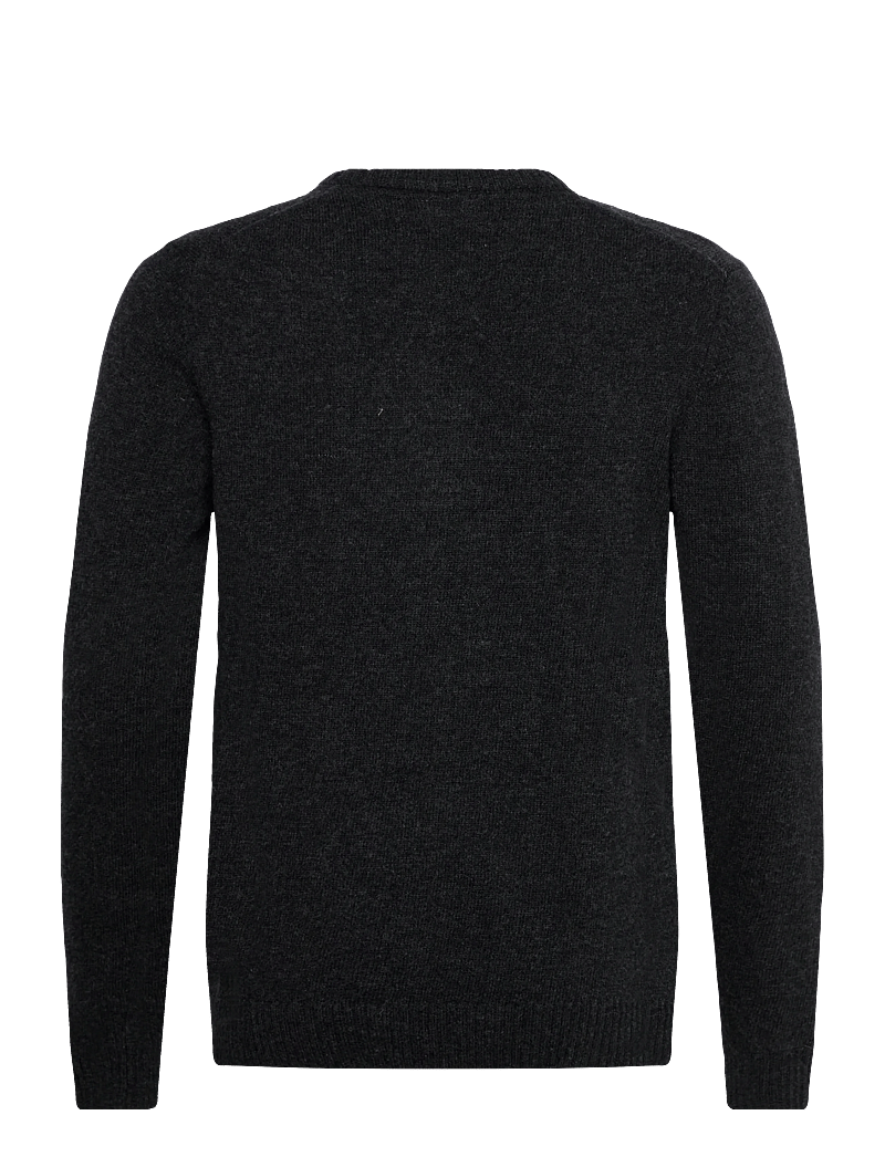 Lindbergh - Lambswool o-neck knit - rundhals - charcoal mel - 2