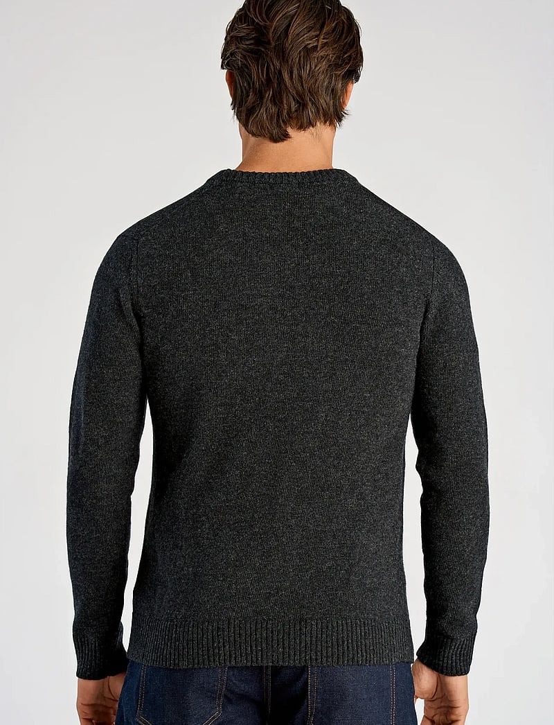 Lindbergh - Lambswool o-neck knit - rundhals - charcoal mel - 3