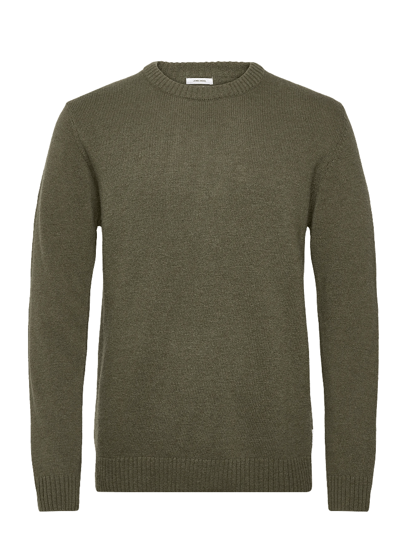 Lindbergh - Lambswool o-neck knit - rund hals - dusty army - 1