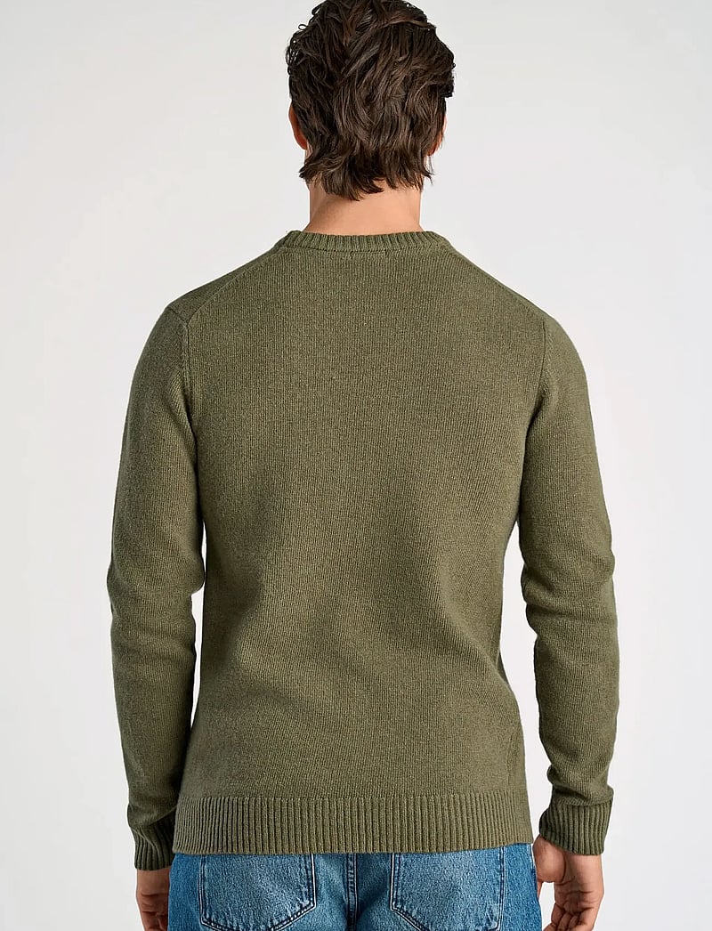 Lindbergh - Lambswool o-neck knit - rund hals - dusty army - 4