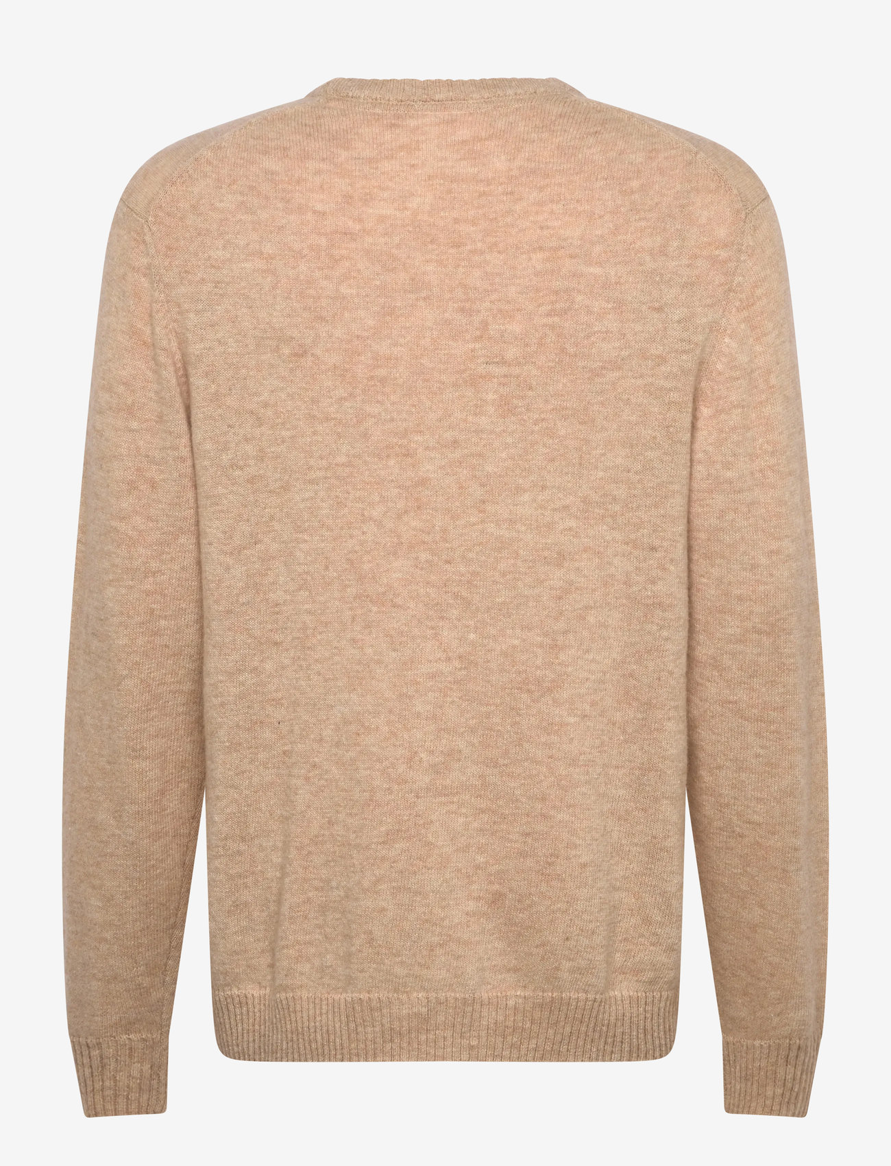 Lindbergh - Lambswool o-neck knit - rundhals - lt sand mel - 1